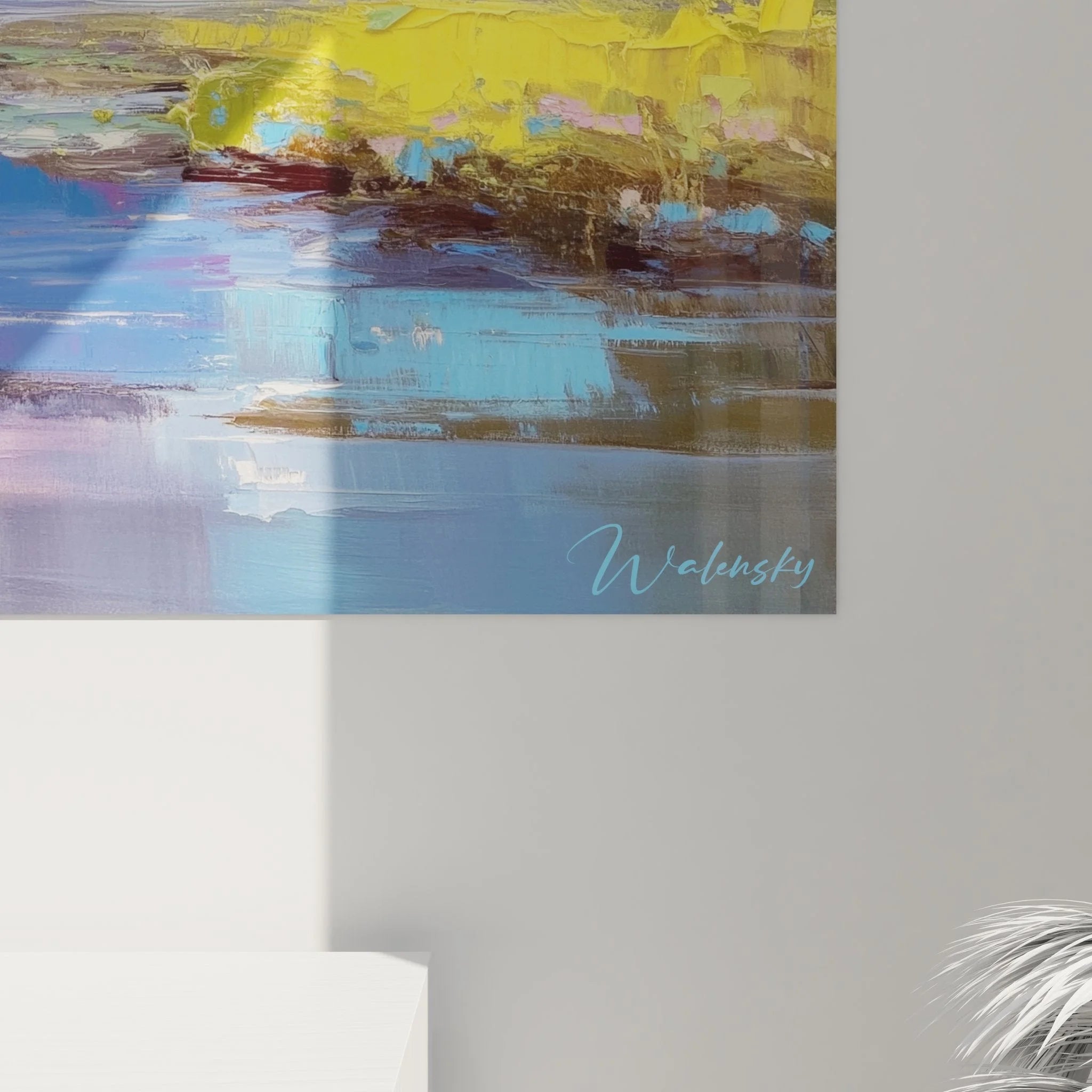 Gesamtansicht Premium Wandbild Wasserfall Regenbogen Edition