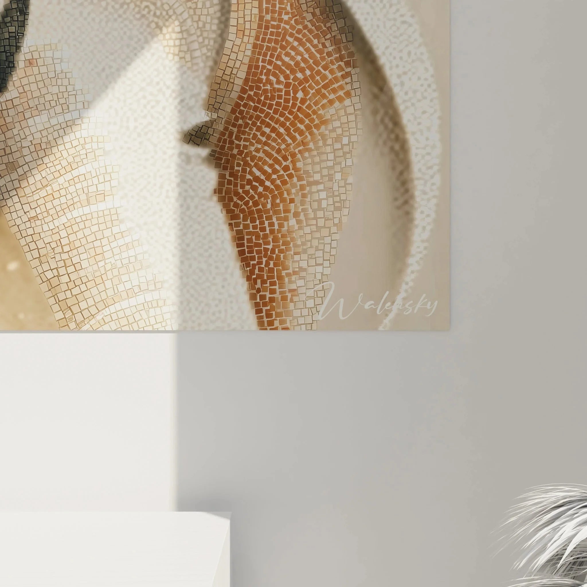 Gesamtansicht des stilvollen Männer-Wandbildes, elegante maskuline Kunst für moderne Wohnräume