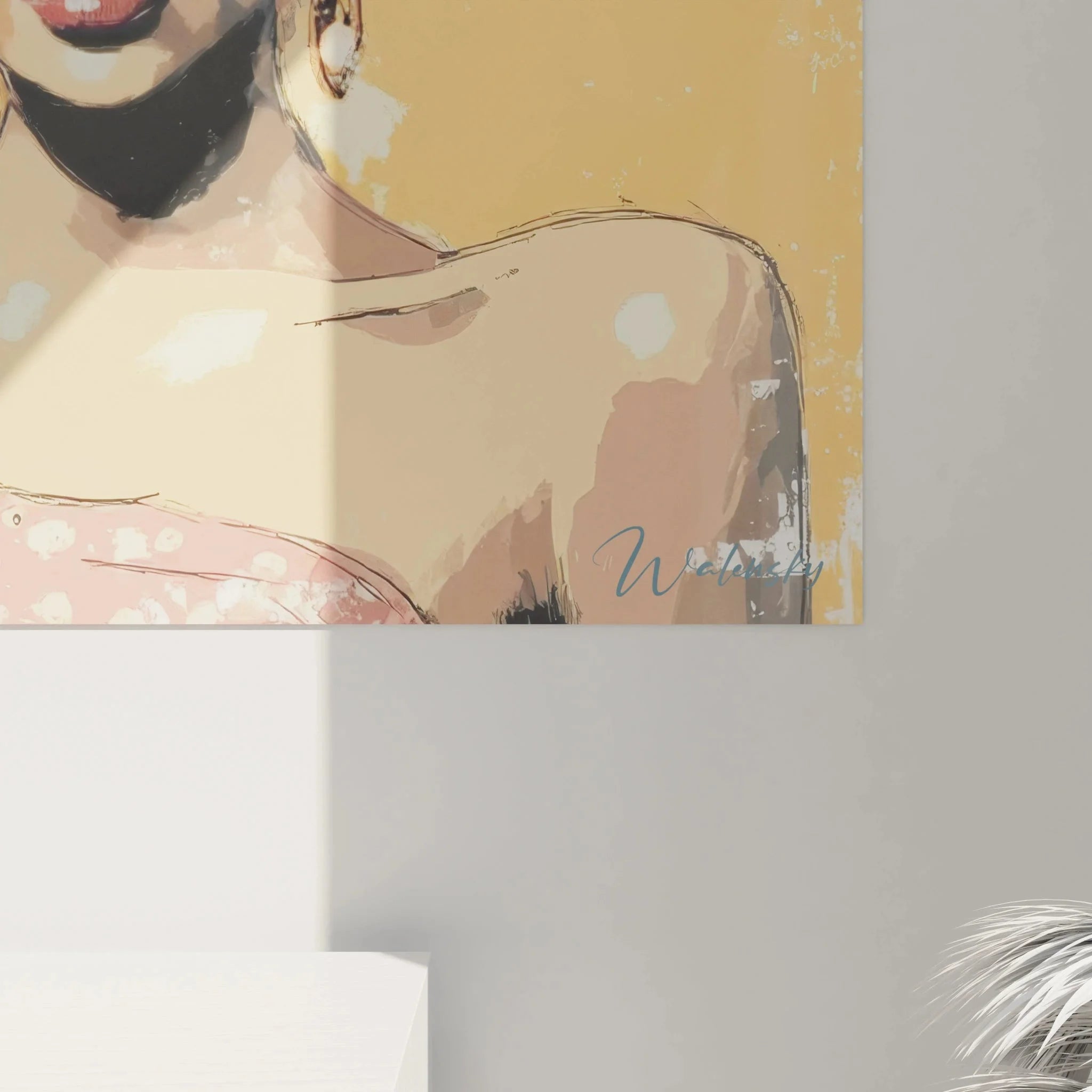 Gesamtansicht Wandbild Vintage Paar Sonnenbrille, Modeillustration für Wohnzimmer