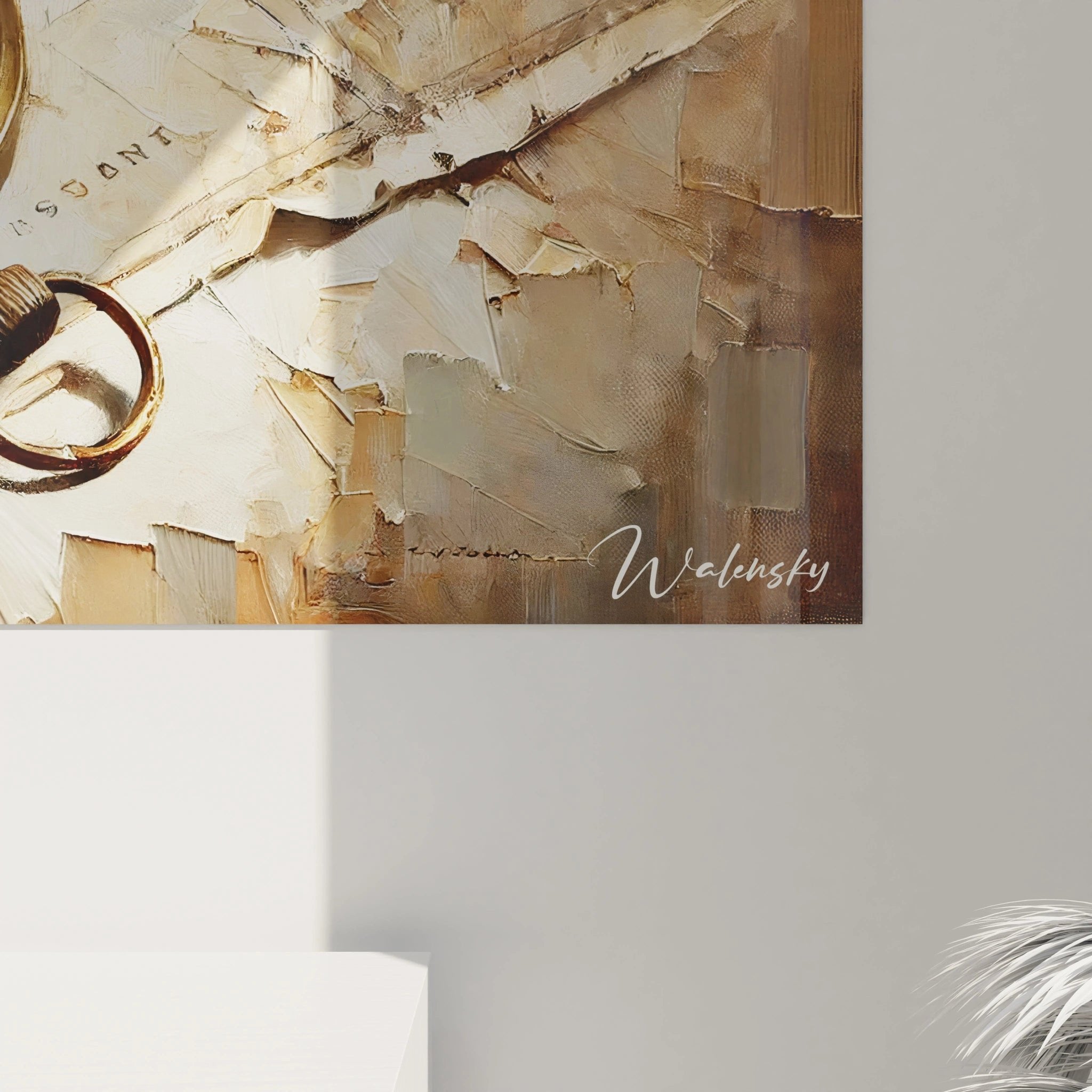 Gesamtansicht Wandbild Navigator der Meere, goldener Kompass maritime Kunst Edition Meer