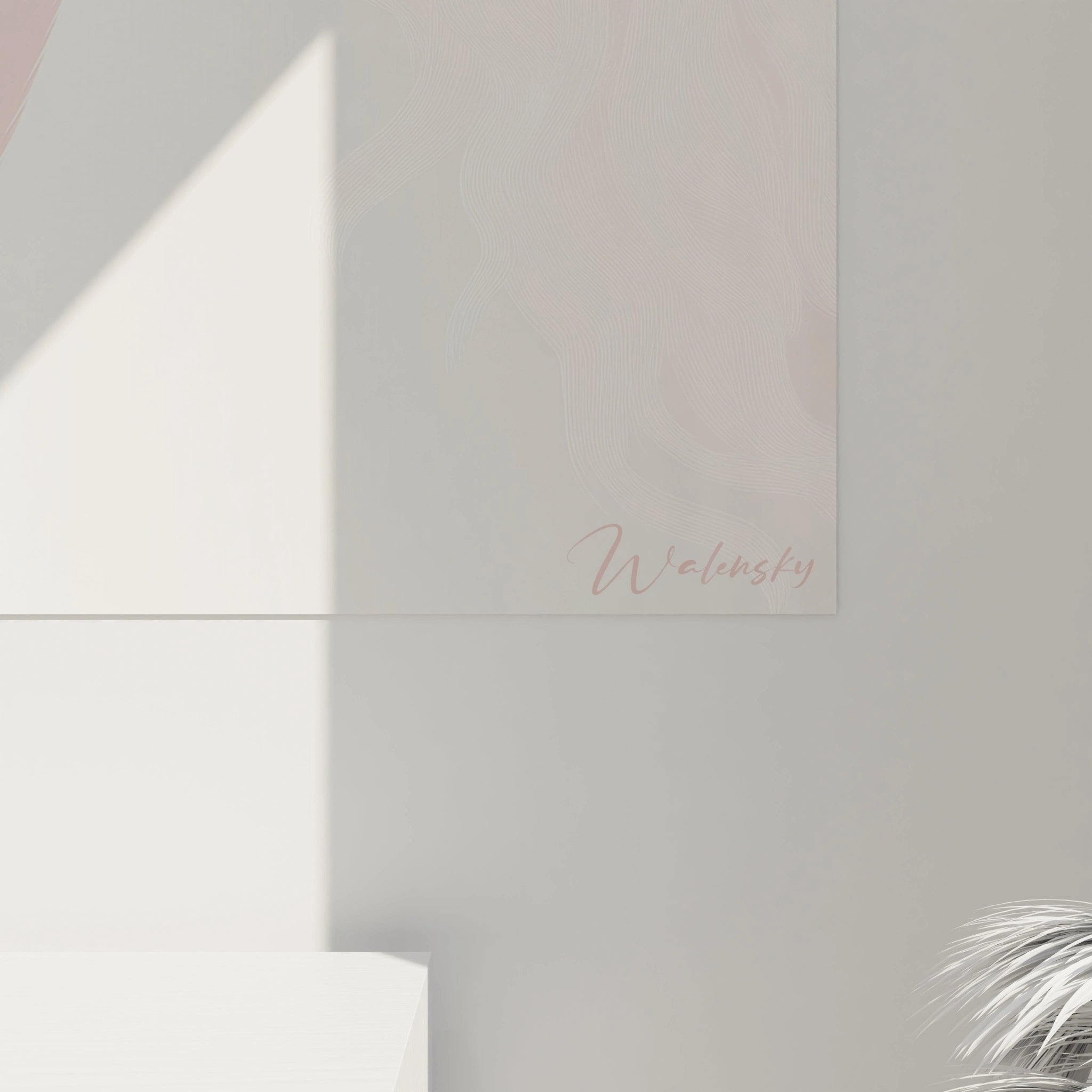 Gesamtansicht des Einhorn Leinwandbildes mit Rahmen, magische Wanddekoration in Pastellfarben