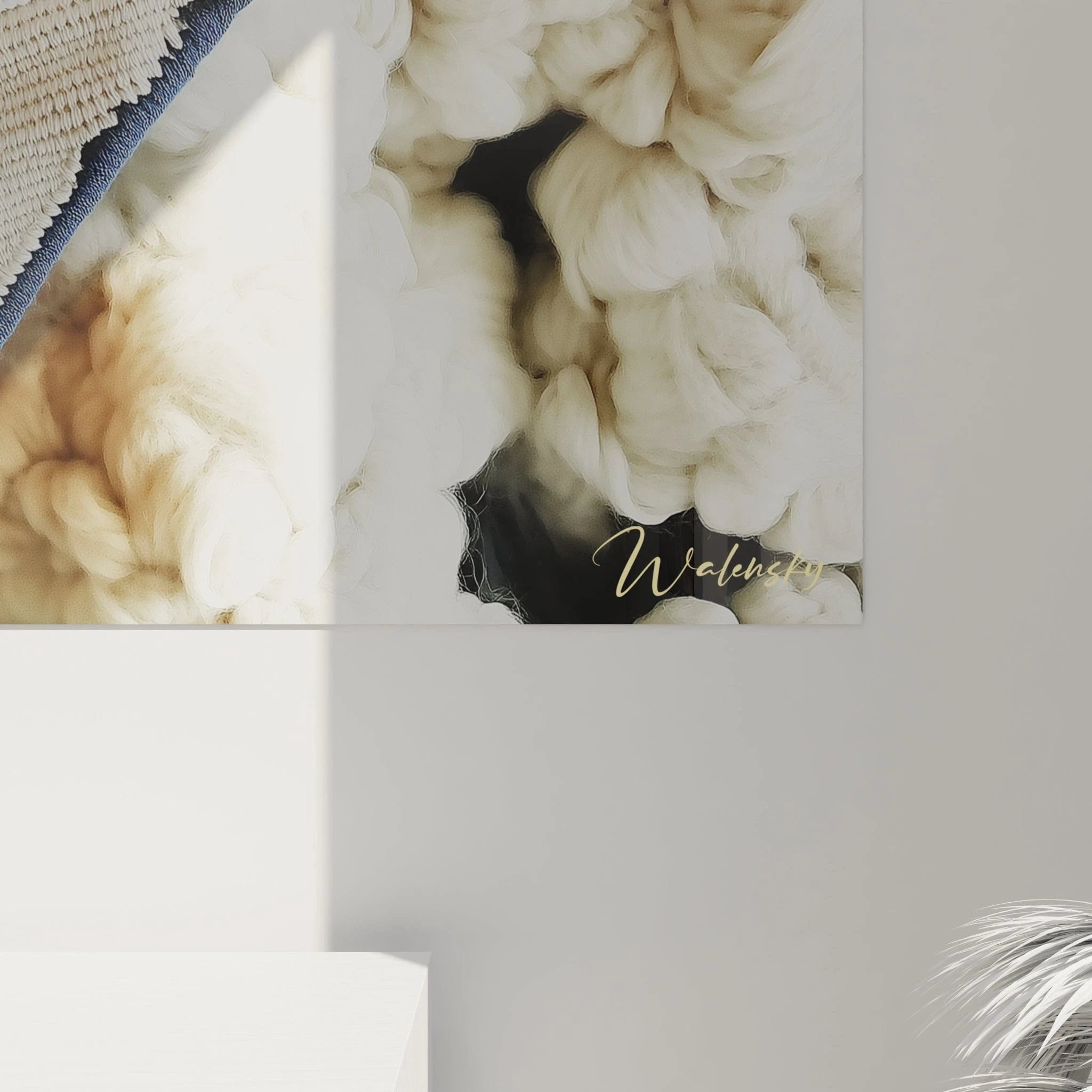 Gesamtansicht Raumschiff Häkeloptik Wandbild - Space Shuttle mit dramatischem Wolkenhintergrund