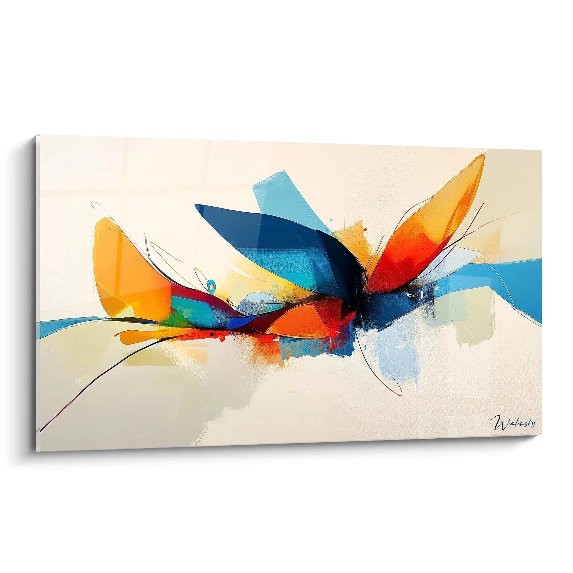 Wandbild abstrakte Explosion mit dynamischen Farben und Formen - moderne Kunst für Wohnräume