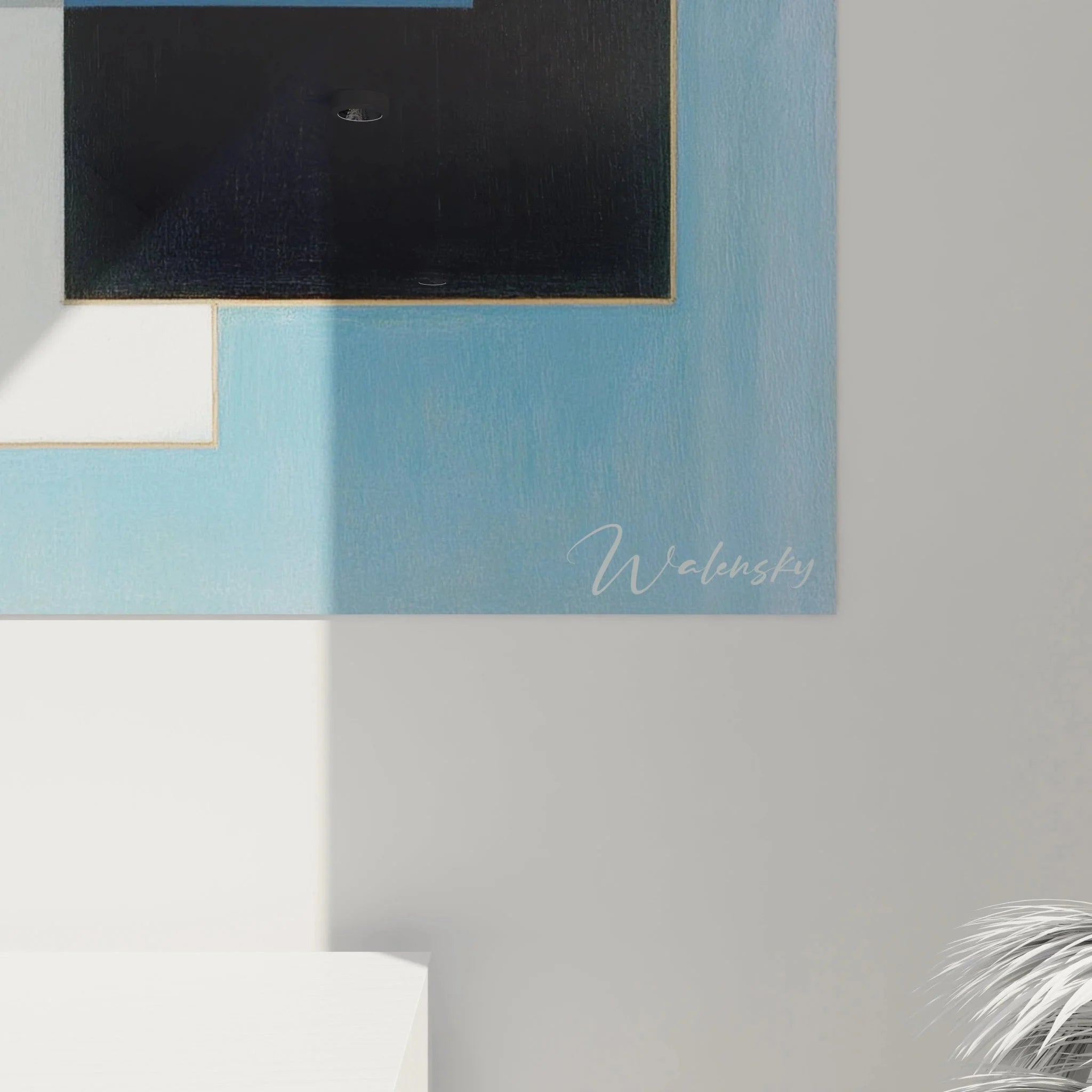 Gesamtansicht Wandbild abstrakte Geometrie im Konstruktivismus Stil für Wohnraumdekoration