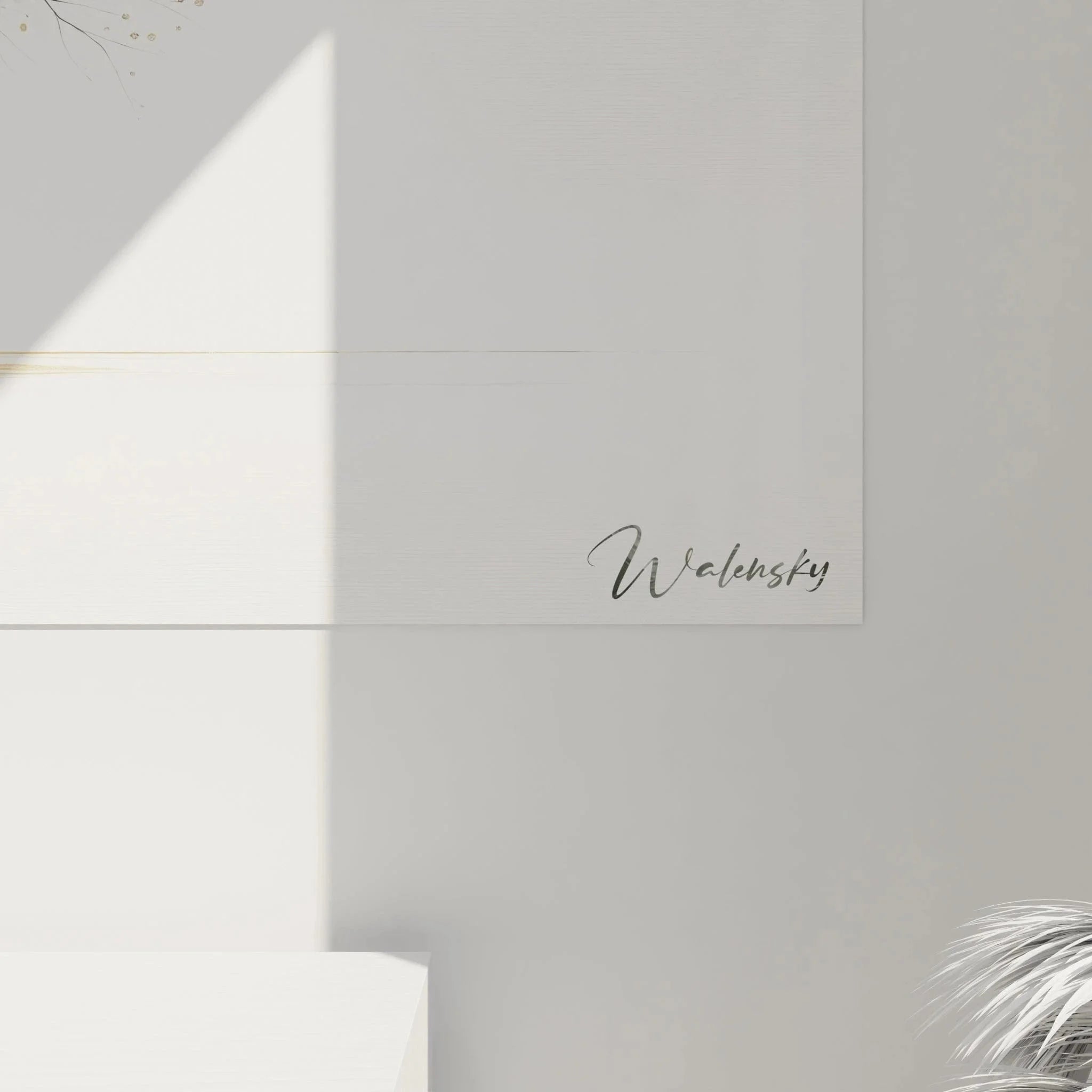 Gesamtansicht minimalistisches Wandbild Baum, moderne Wandkunst für Wohnräume