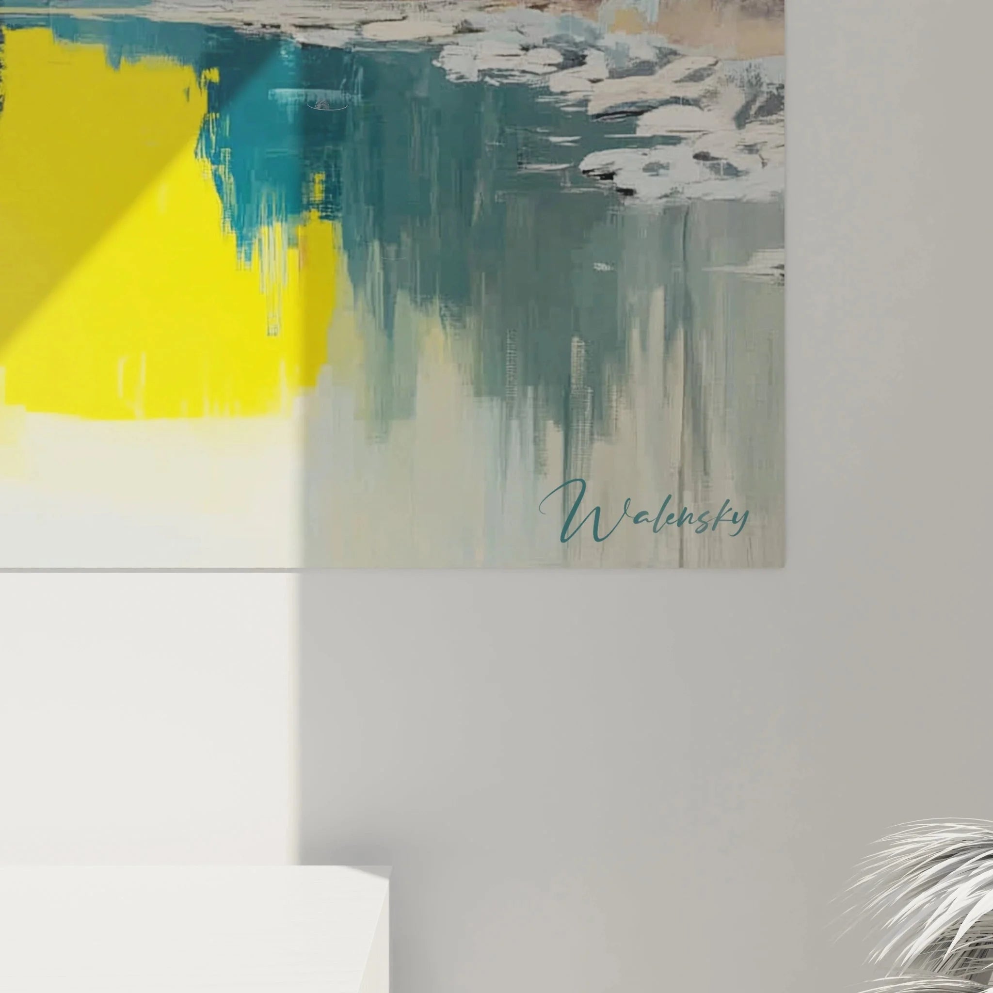 Gesamtansicht Wandbild Berglandschaft Sonnenuntergang mit majestätischen Gipfeln und Spiegelung im Bergsee