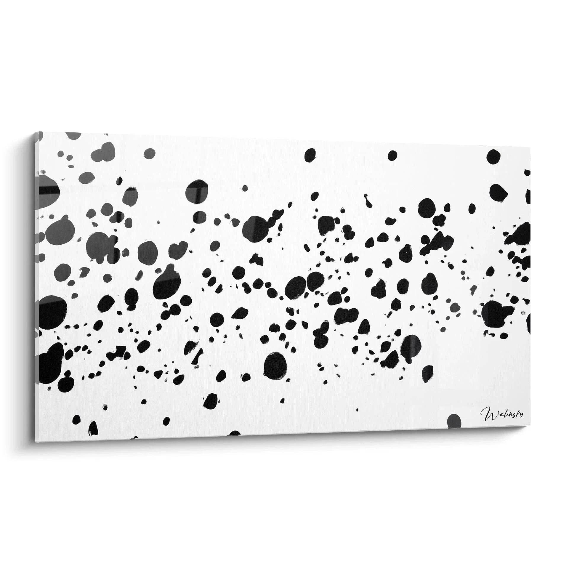 Wandbild Dalmatiner Punktmuster schwarz-weiß abstrakte Kunst moderne Wanddekoration