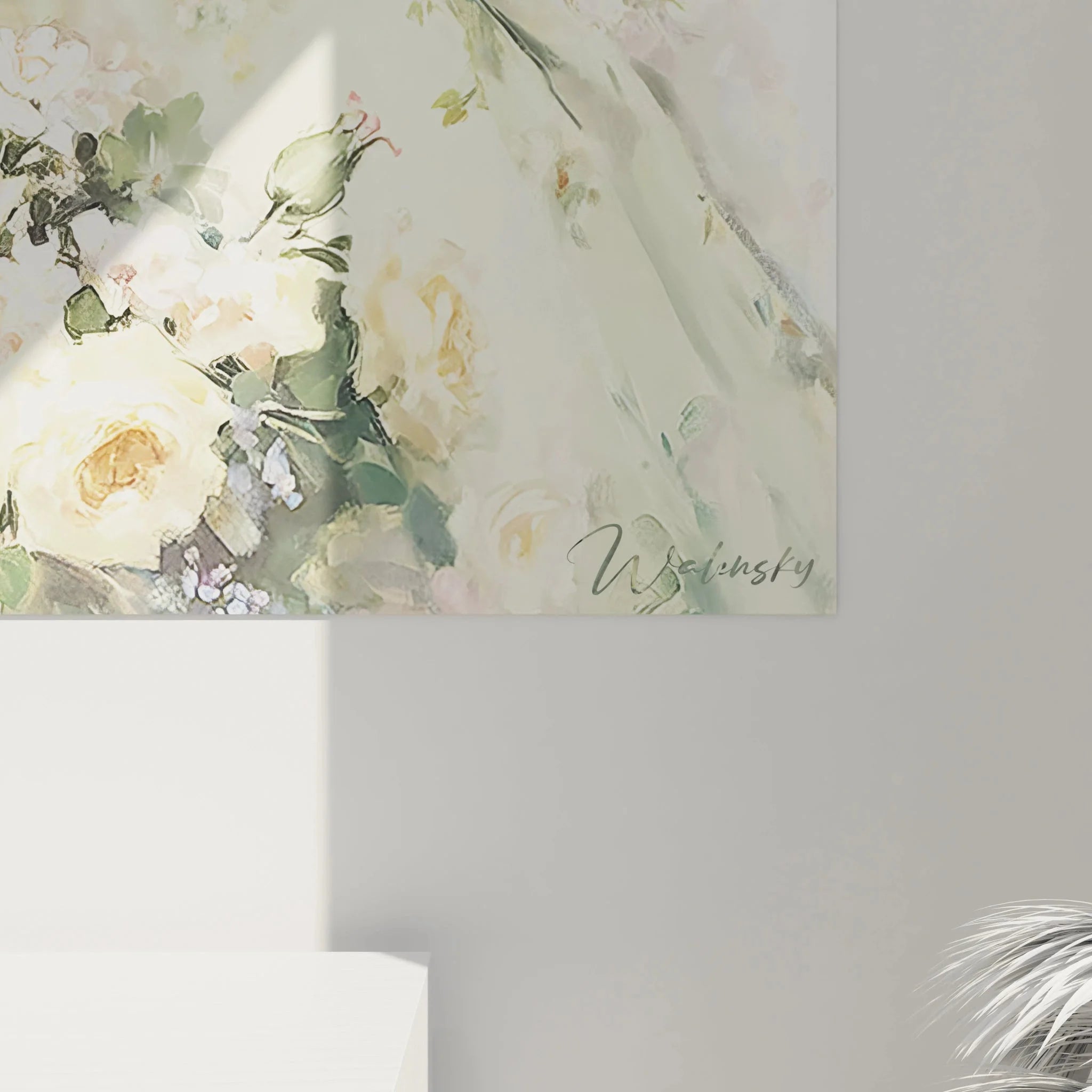 Gesamtansicht Wandbild elegante Dame Vintage - romantische Wanddeko für Wohnräume