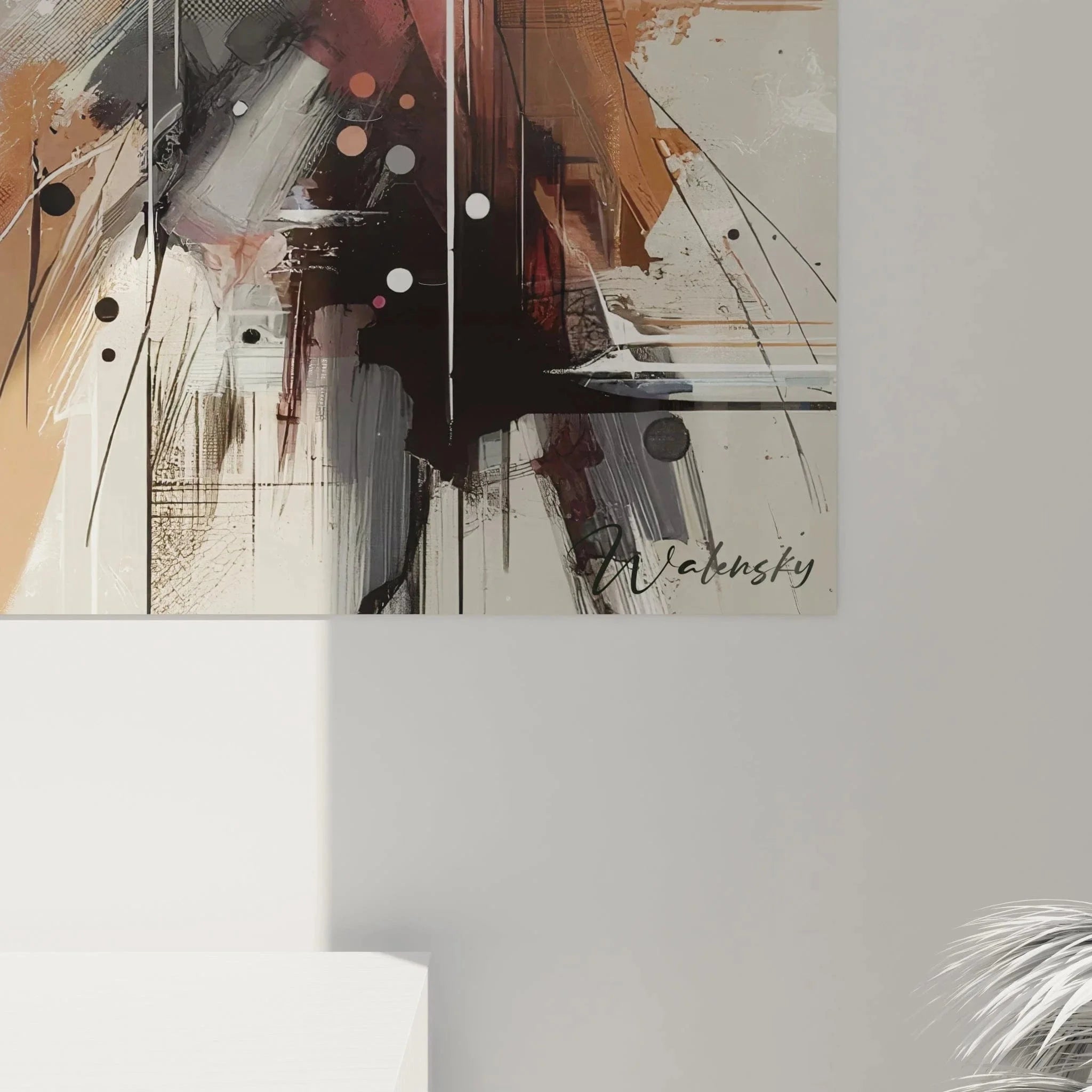 Wandbild abstrakte Explosion Gesamtansicht - moderne Kunst für Wohnraumgestaltung