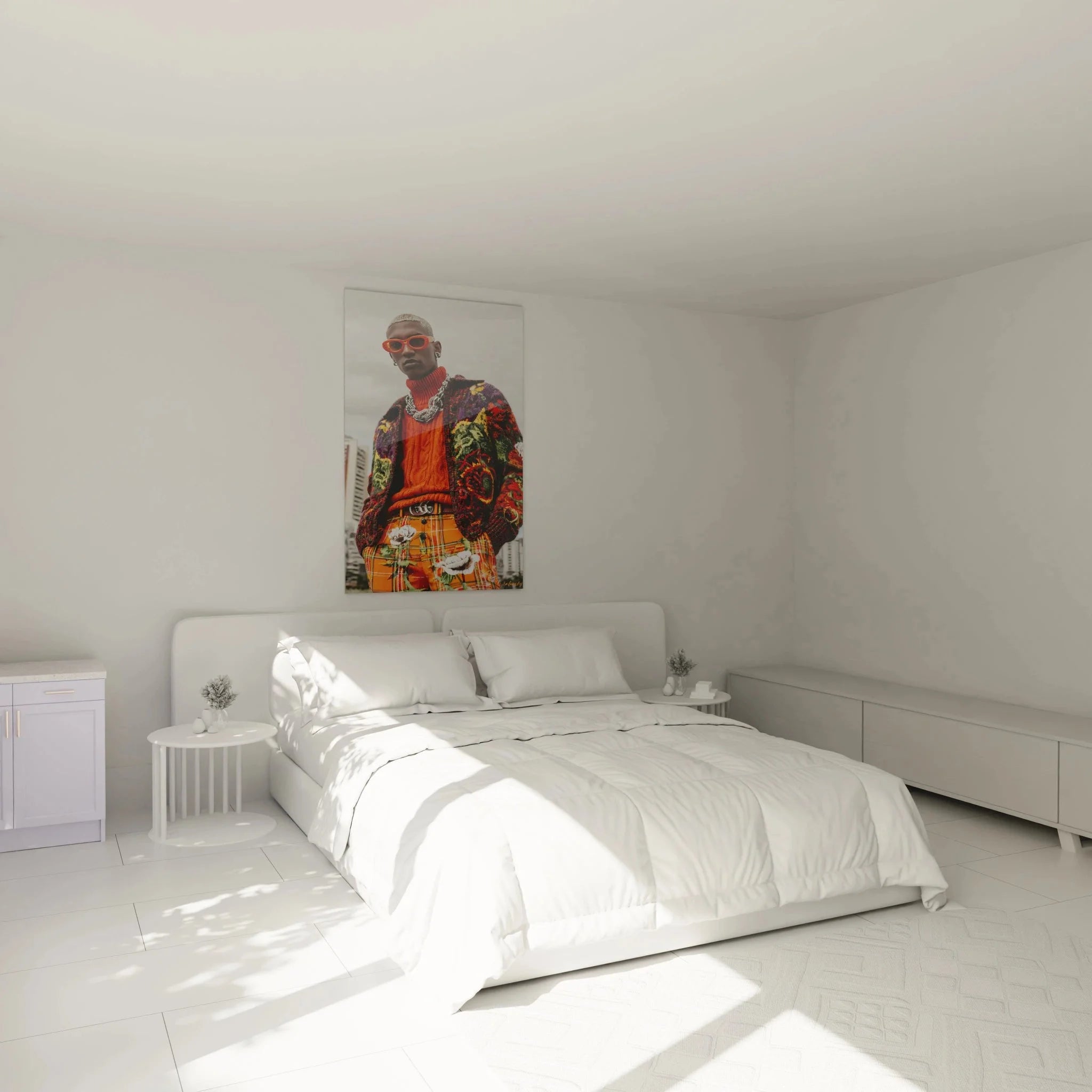 Wandbild Fashion Streetstyle als moderne Schlafzimmer Dekoration mit urbanem Mode Design