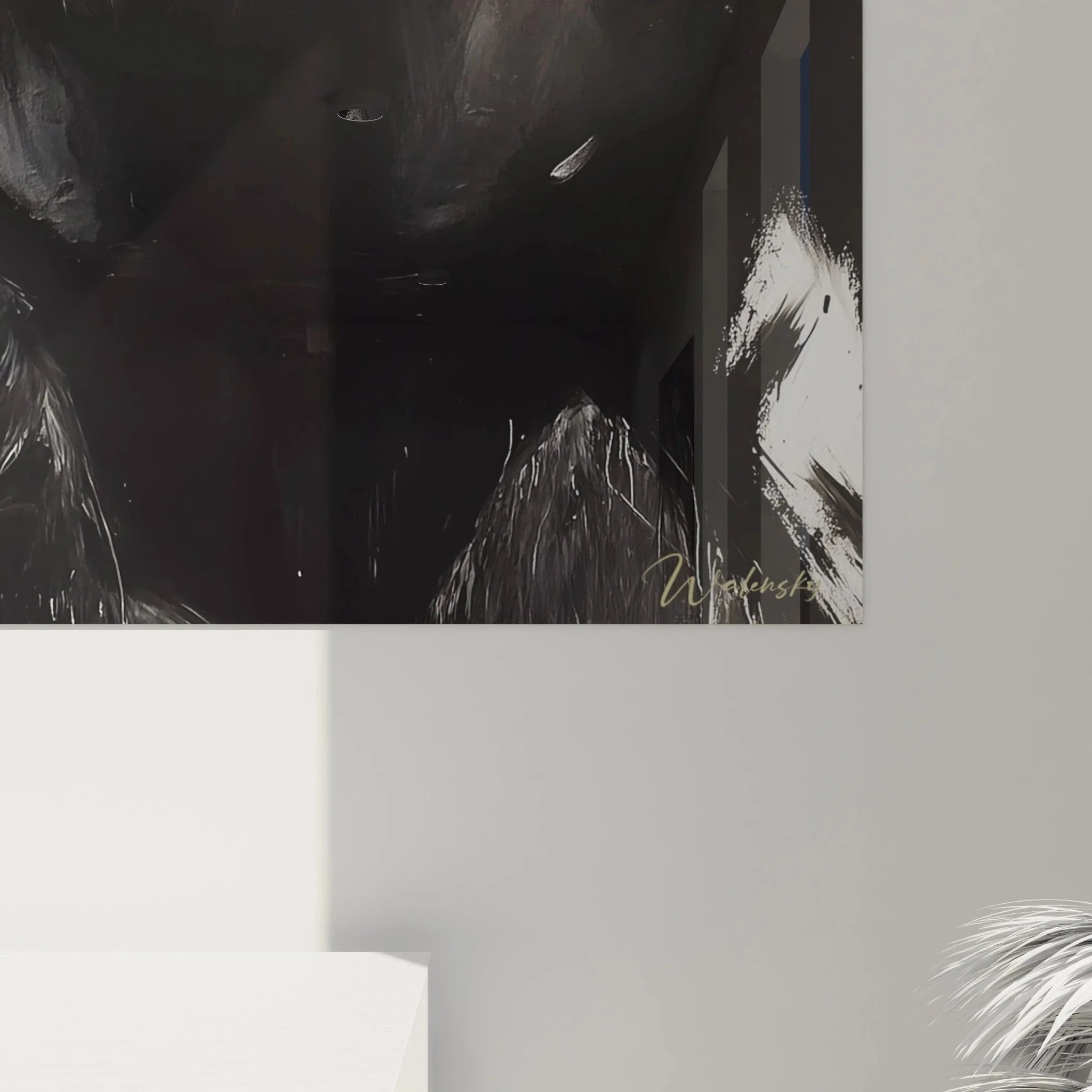 Gesamtansicht Wandbild Gorilla Porträt - Imposante Affen Wandkunst für moderne Räume