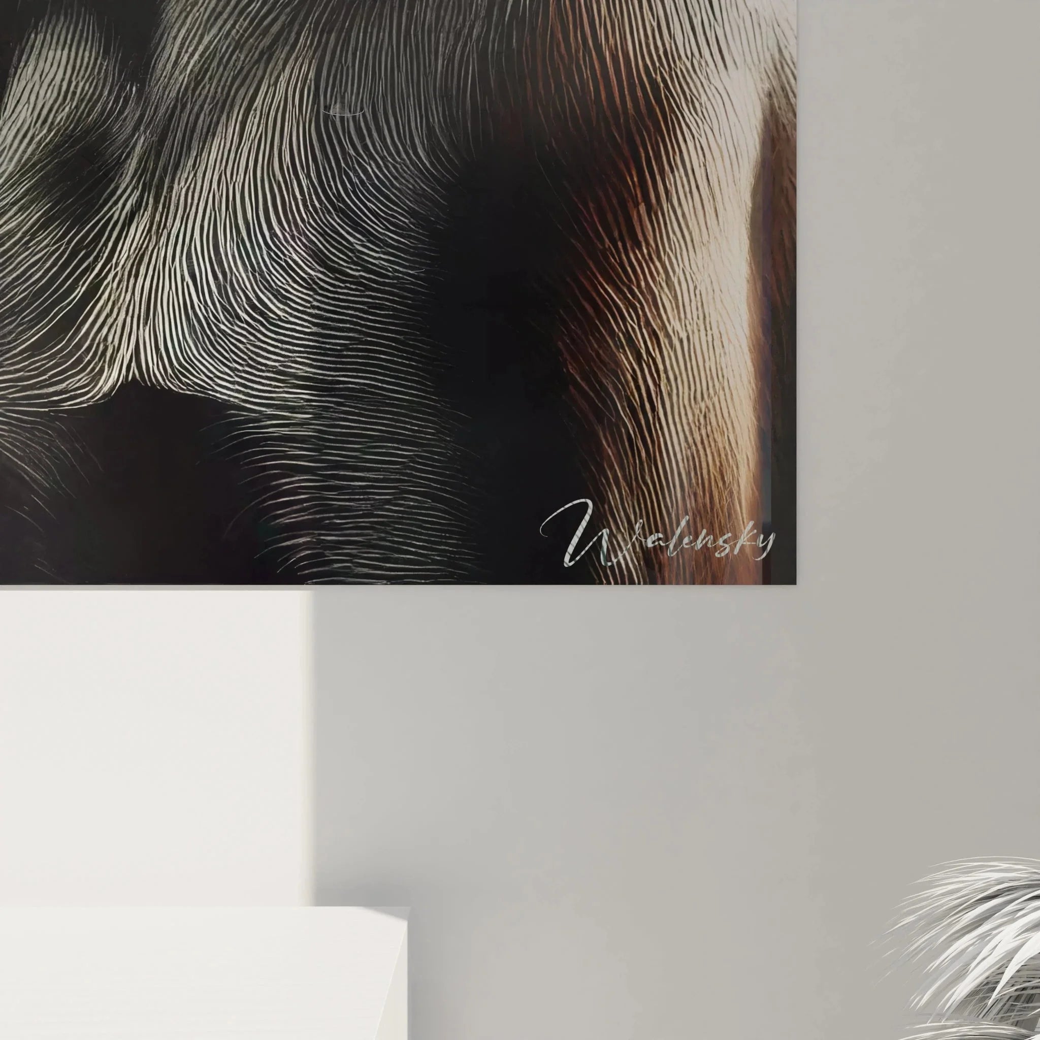 Wandbild Hund schwarz Gesamtansicht - Elegante Tierfotografie für moderne Wohnräume