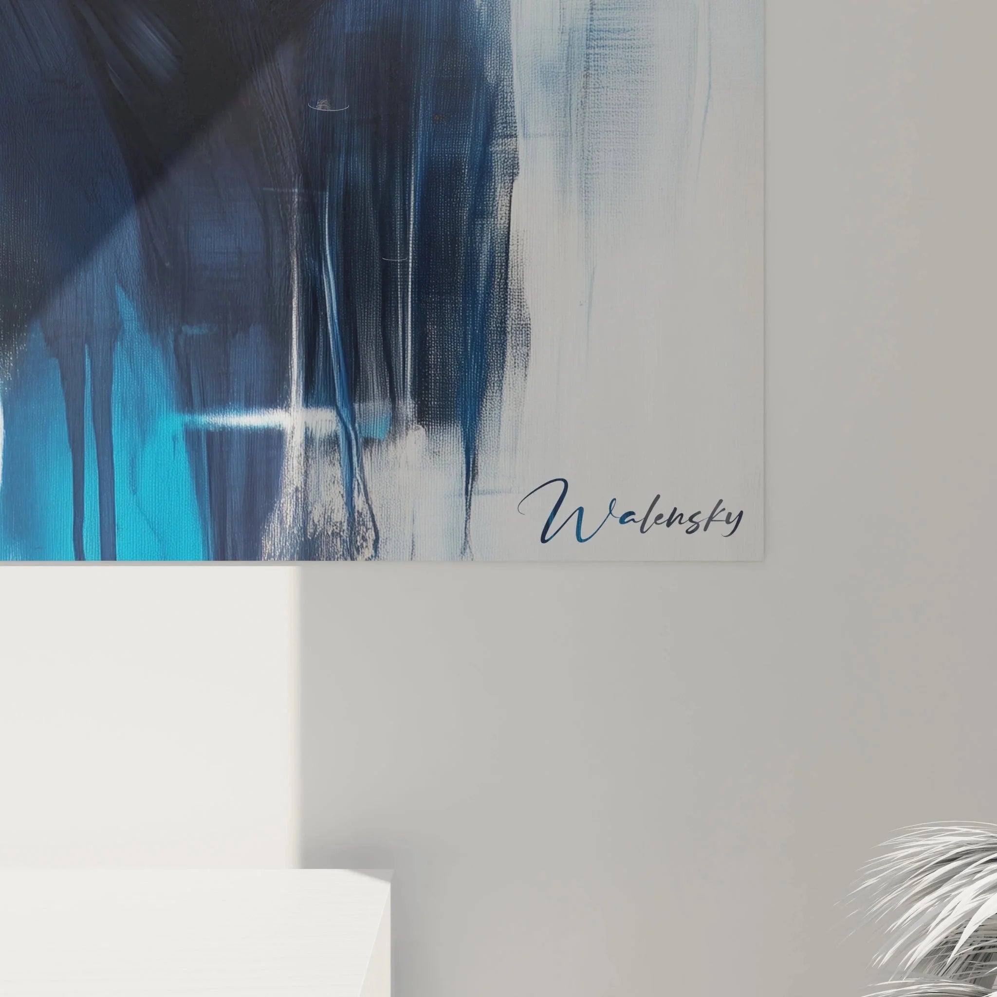 Gesamtansicht Wandbild junger Mann mit Baseballkappe, zeitgenössische Porträtkunst Edition Rembrandt