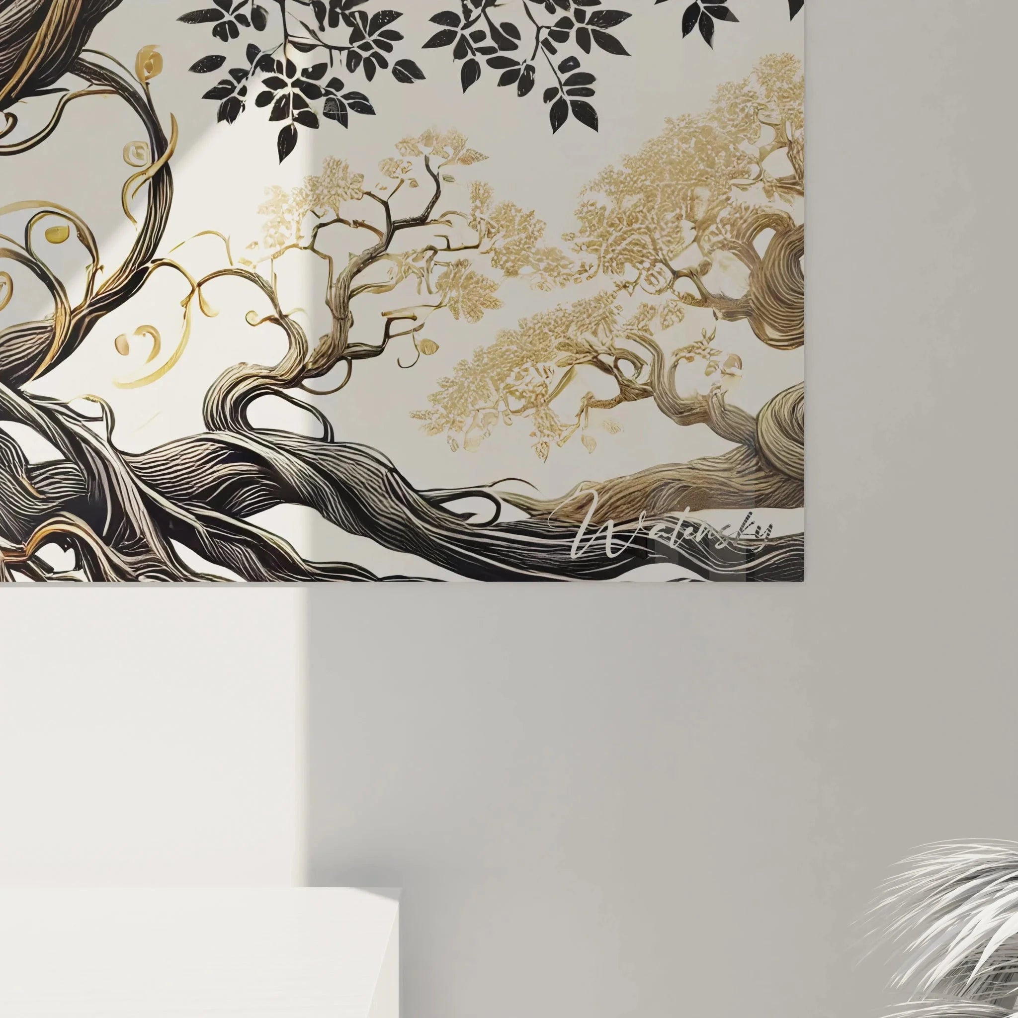 Gesamtansicht romantisches Wandbild Liebesbaum mit Herz, Edition Herz Kollektion Wanddekoration