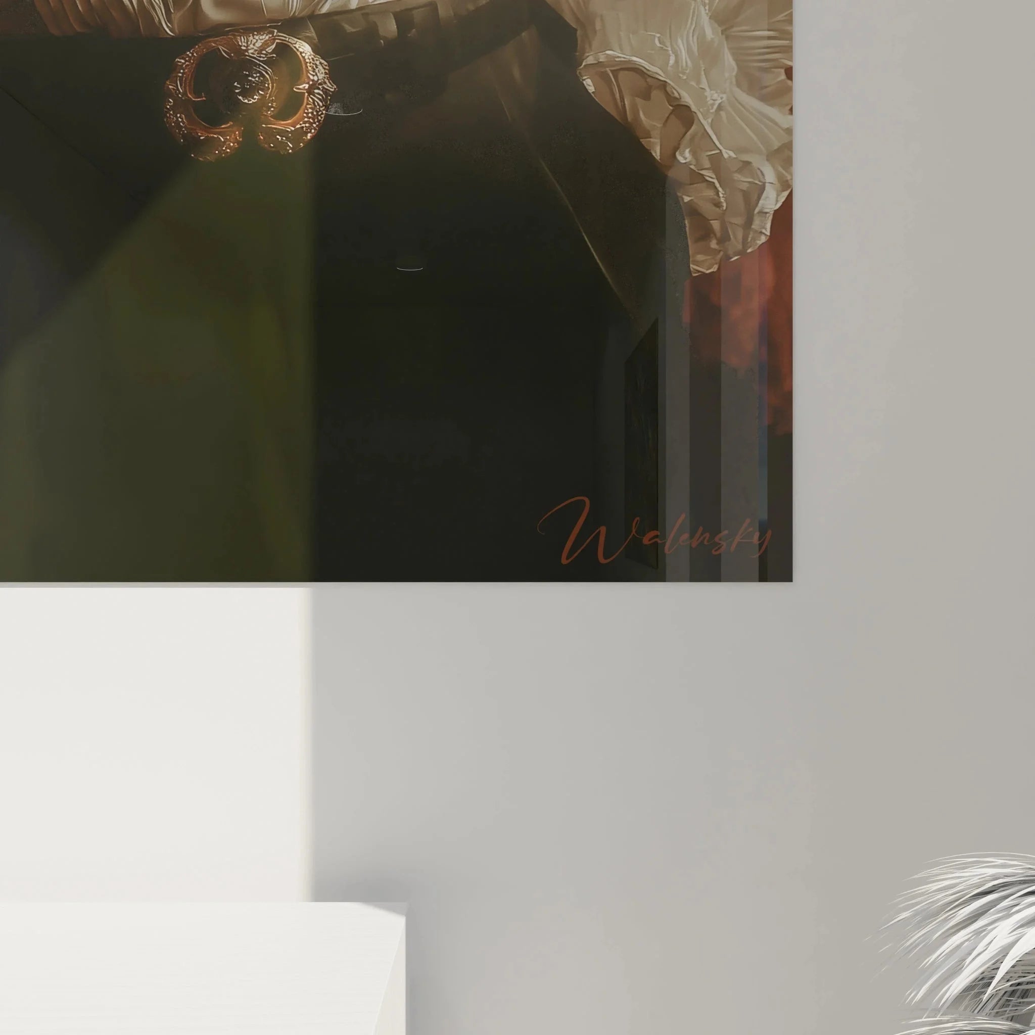 Gesamtansicht Wandbild männliche Schönheit - romantischer Mann mit antikem Ambiente als Wanddeko