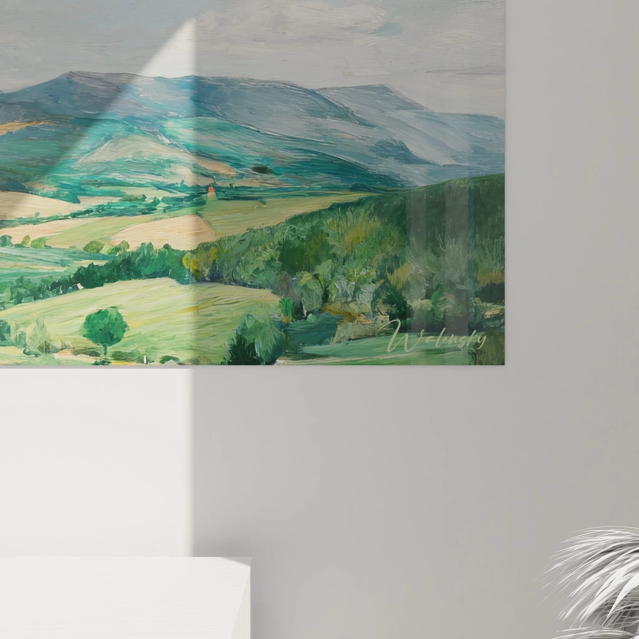 Gesamtansicht Wandbild Naturlandschaft - Panorama Bergkette als moderne Wanddekoration