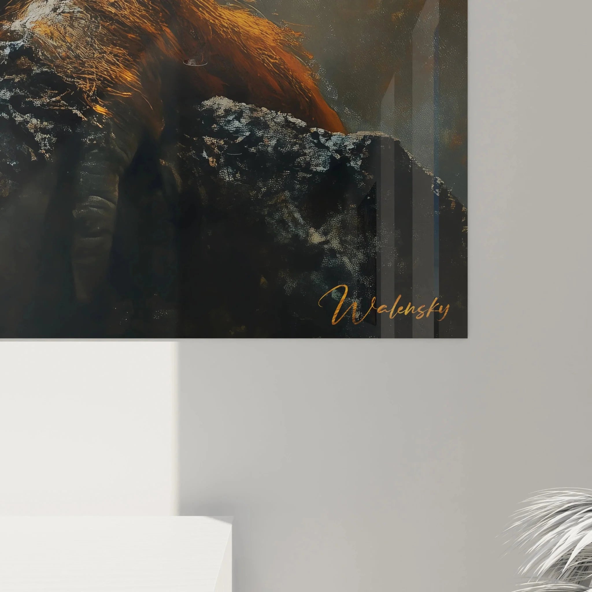 Gesamtansicht Wandbild Orang-Utan Portrait in verschiedenen Größen als Wohnzimmer Dekoration