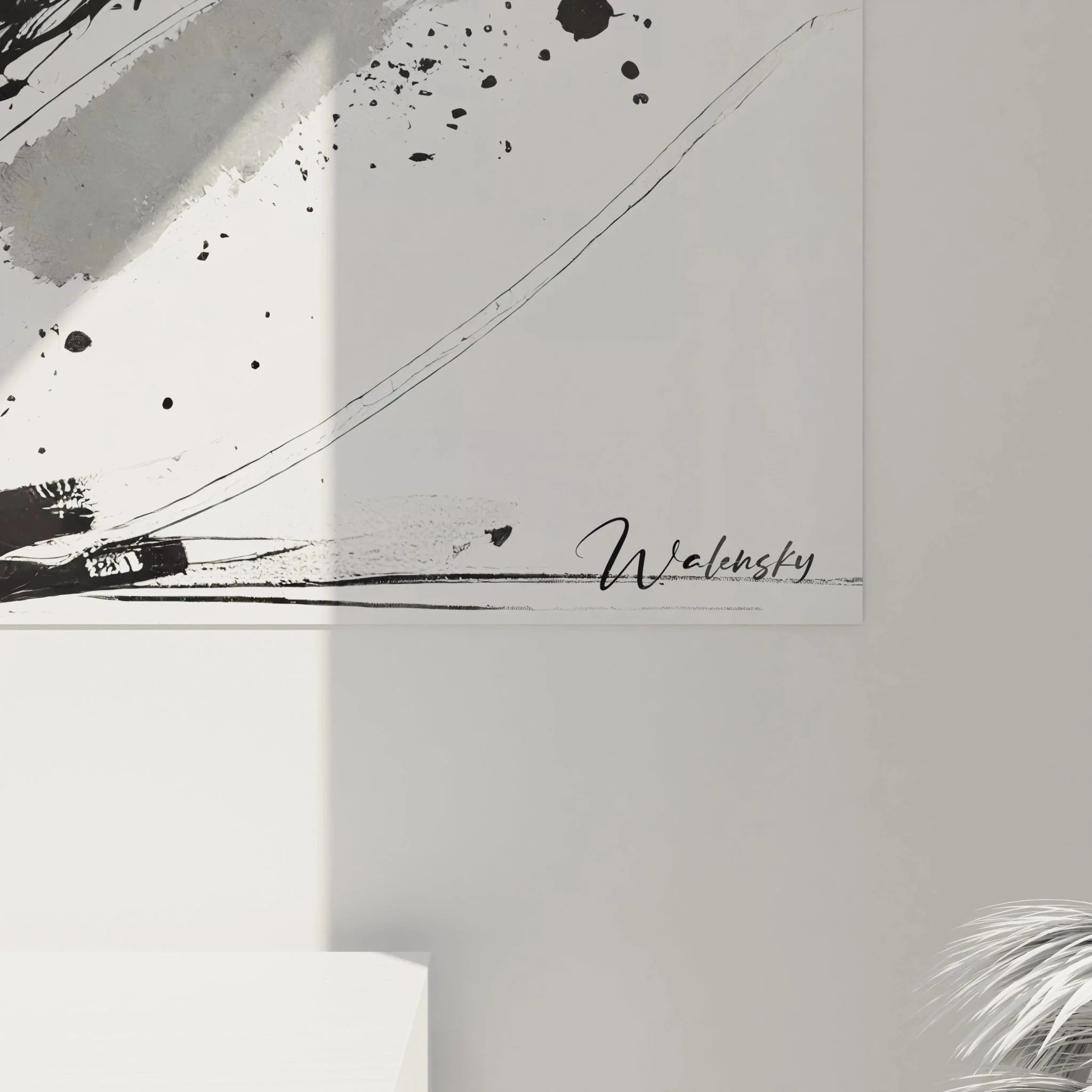 Gesamtansicht Wandbild Pferd galoppierend mit wehender Mähne und dynamischer Komposition