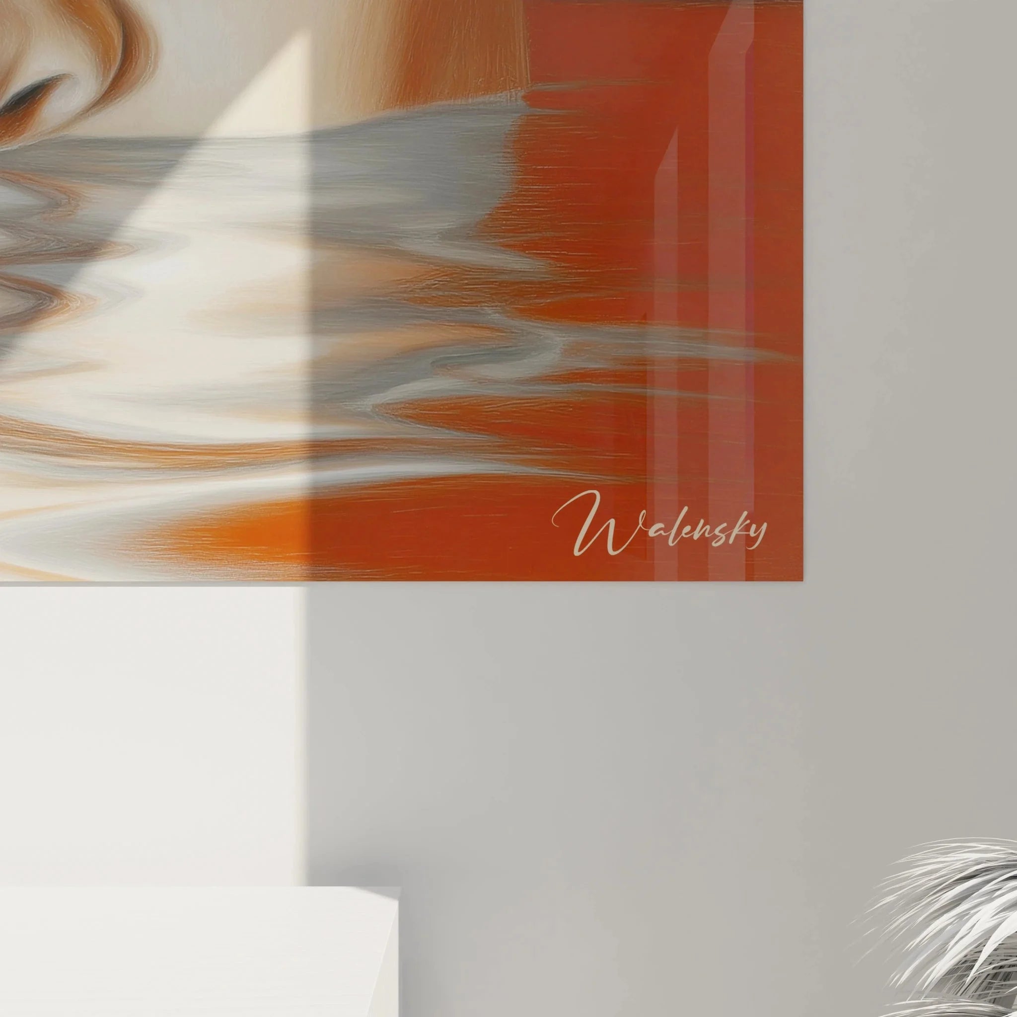 Gesamtansicht Portrait Wandbild Wasserspiegelung - hyperrealistische Kunst in Premium Qualität für Wohnräume