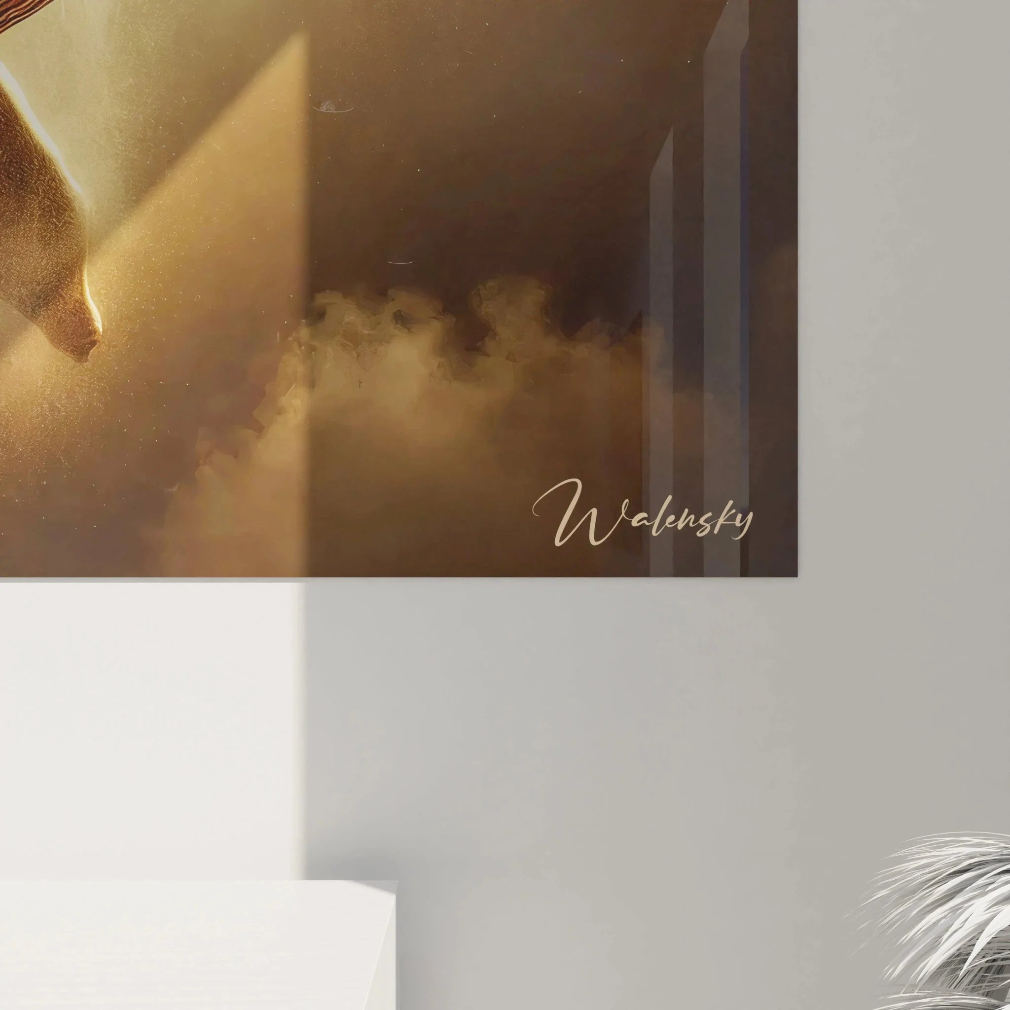 Gesamtansicht Wandbild Pottwal XXL - maritime Leinwandbilder für Wandgestaltung