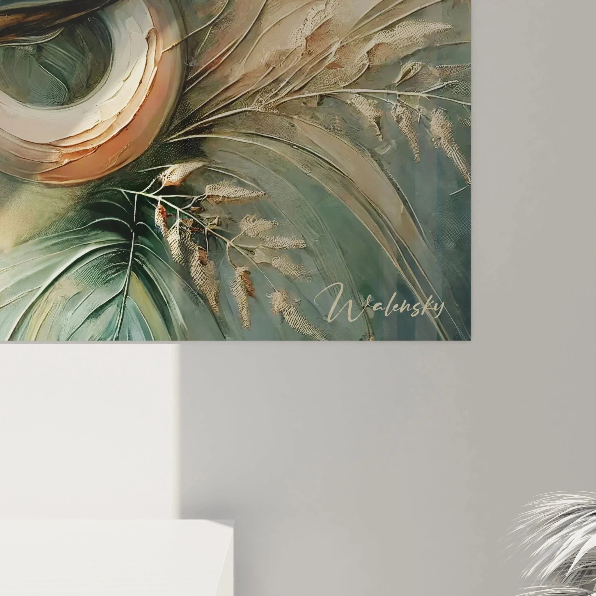 Gesamtansicht Wandbild Schlange tropisch - moderne Schlangen Wanddekoration Überblick