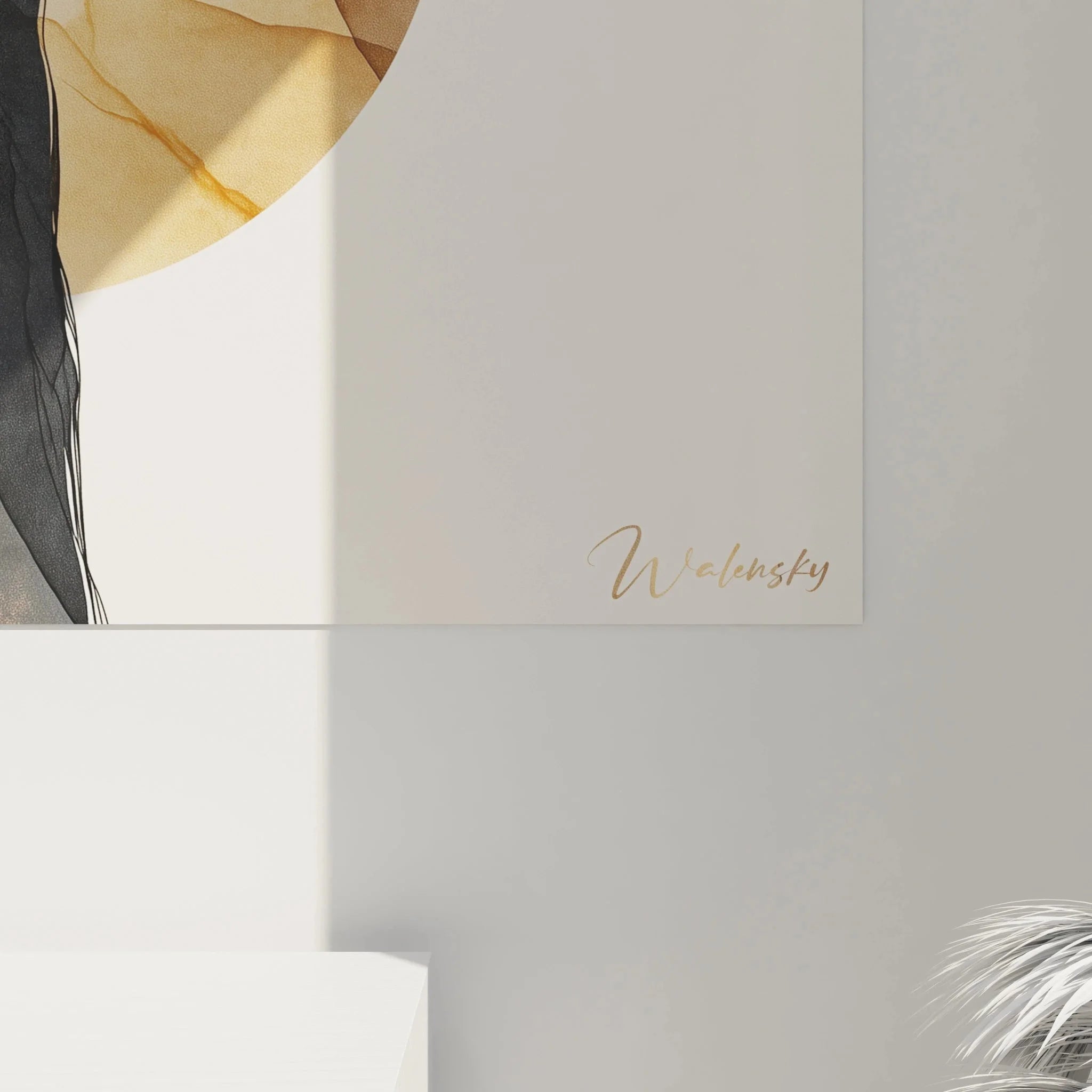 Gesamtansicht Wandbild moderne Silhouetten Komposition Renaissance Inspiration Raumdekoration