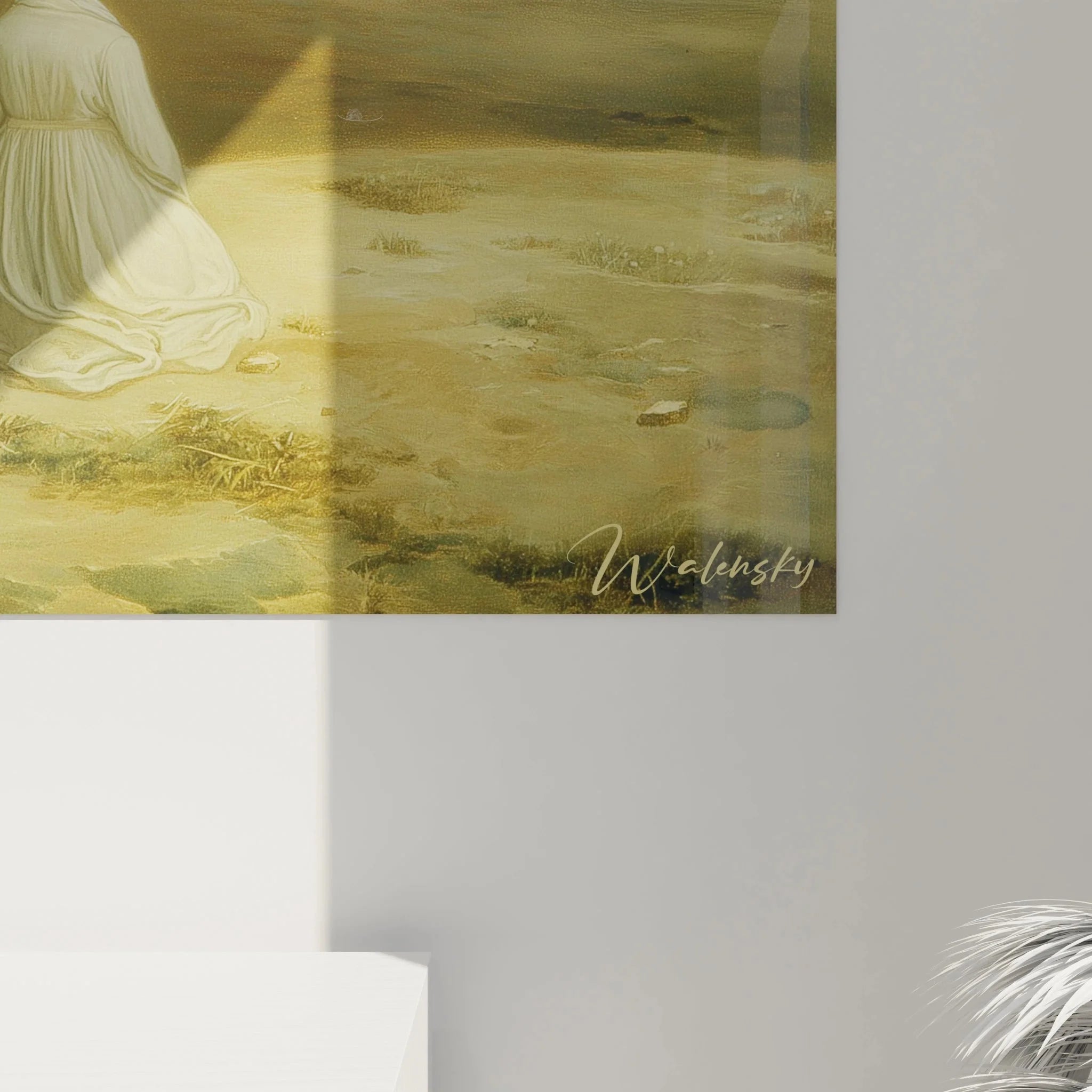 Gesamtansicht Wandbild Strandmeditation romantische Meereslandschaft mit Mondschein Edition Romantik Wandkunst