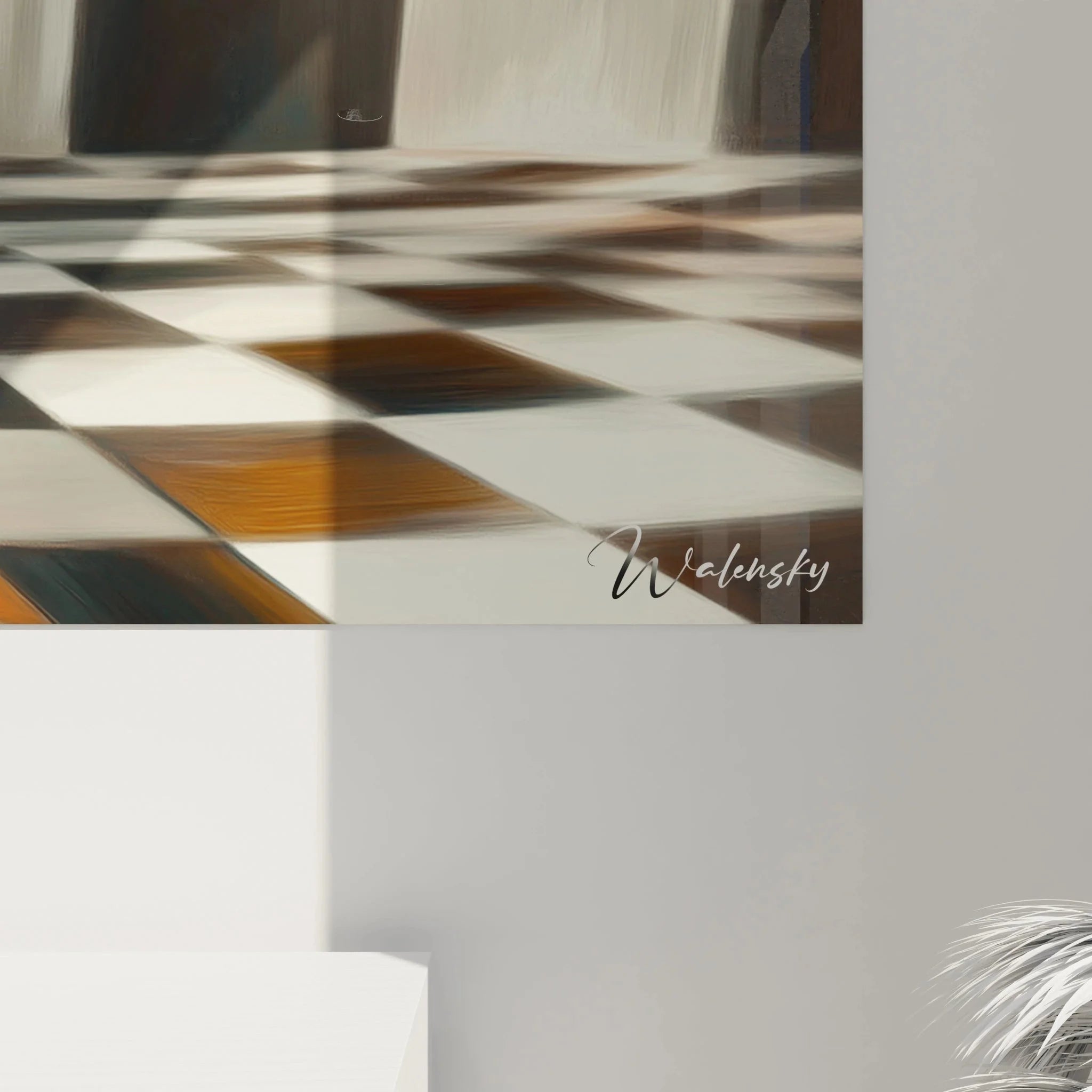 Gesamtansicht Wandbild Surrealismus Schnecke mit optischer Illusion - moderne Wanddekoration XXL