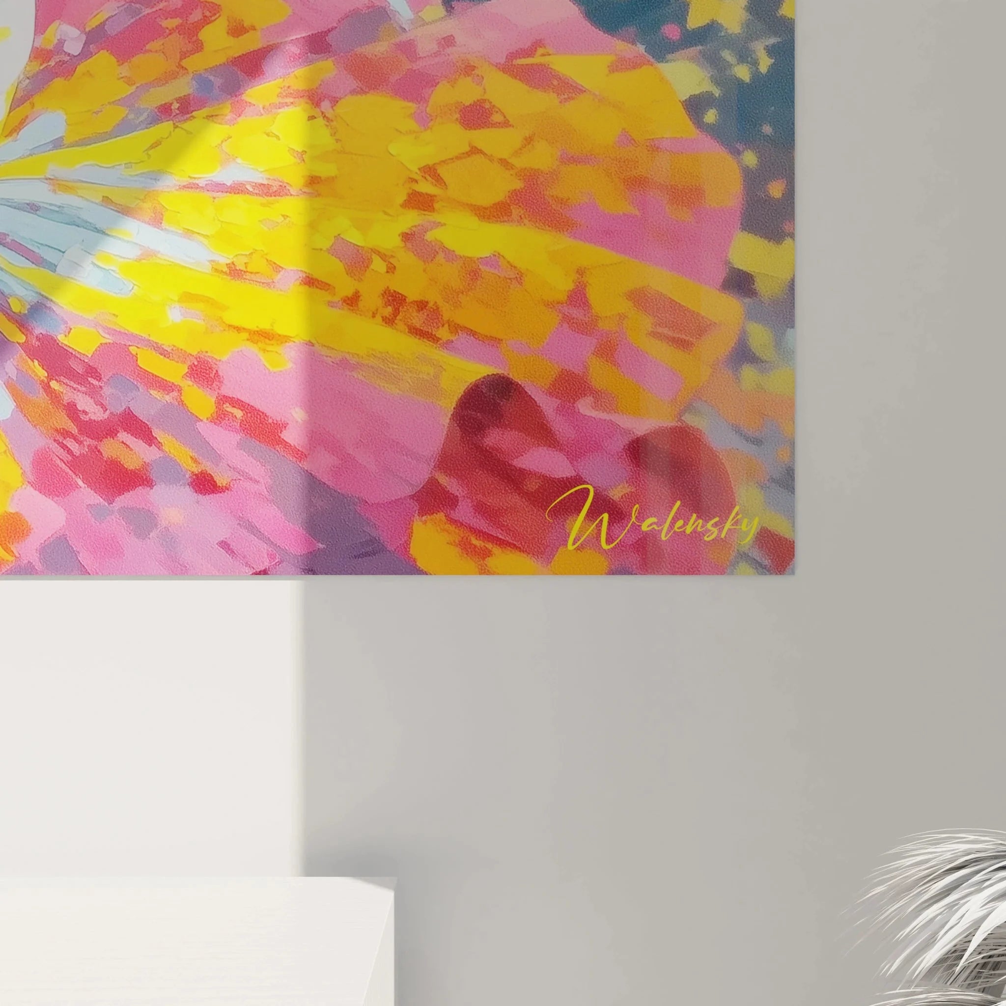 Gesamtansicht Wandbild Tänzerin - komplette Darstellung der afrikanischen Tänzerin mit Tutu