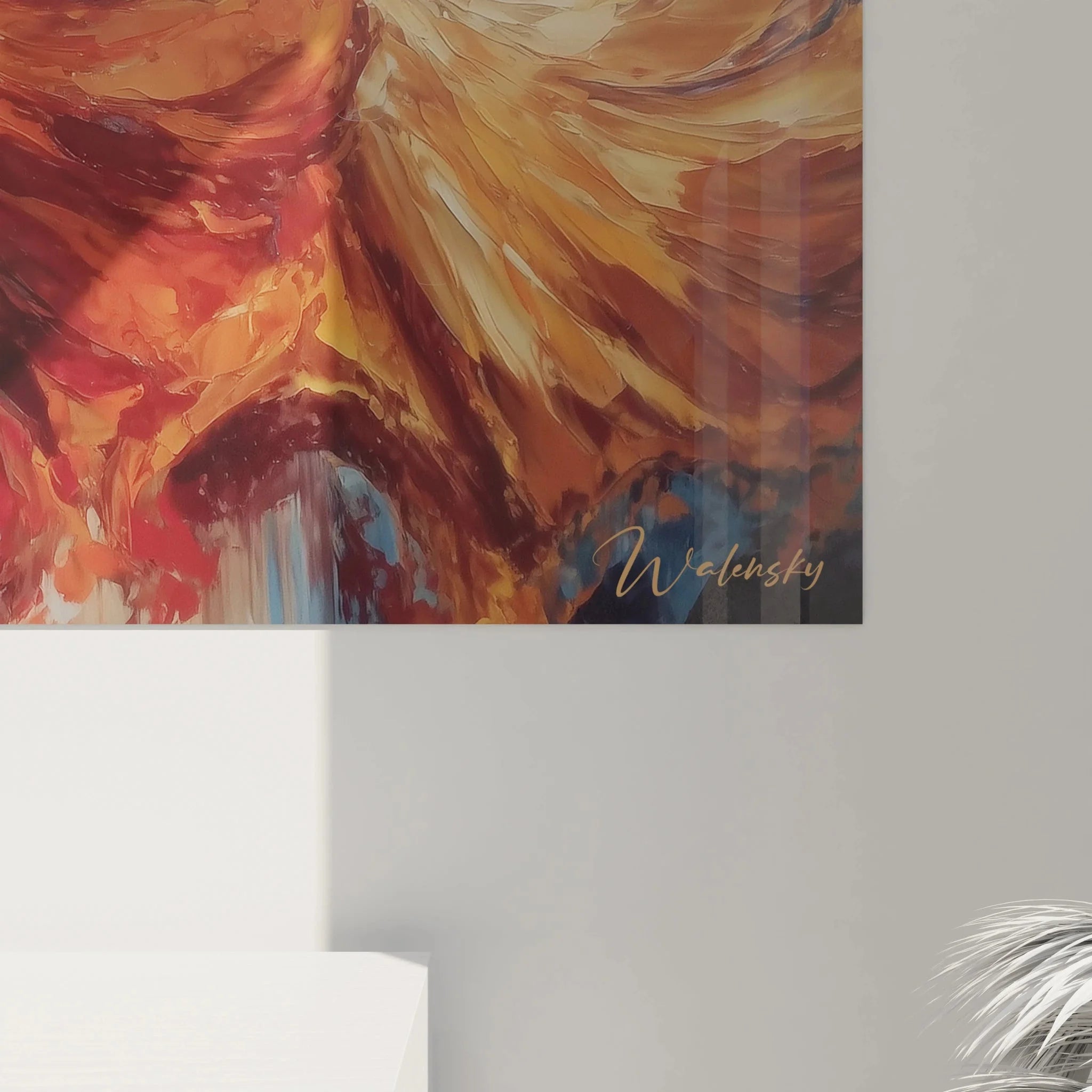 Gesamtansicht Wandbild tanzende Silhouetten - Afrikanische Kunst Wanddekoration für moderne Wohnräume