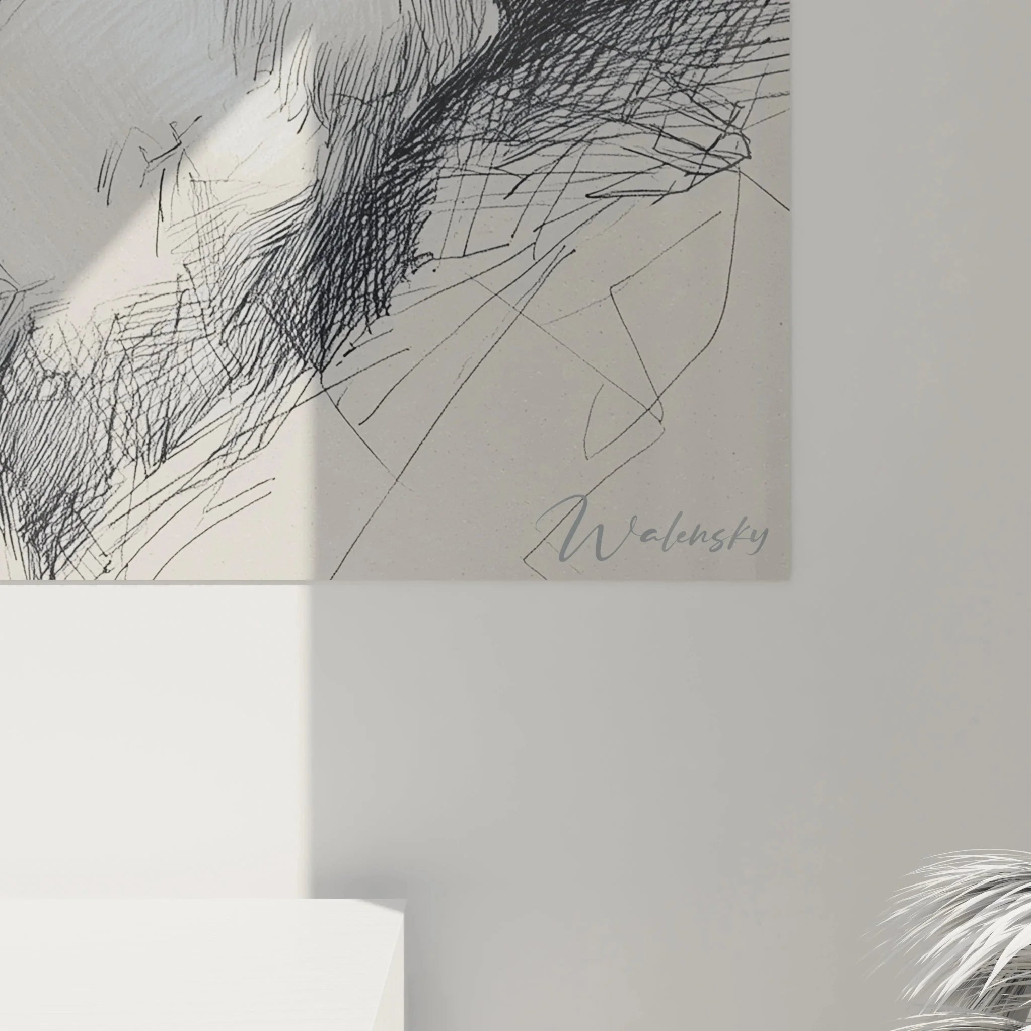 Gesamtansicht Wandbild Weihnachtsmann Porträt - nostalgische Weihnachtsdekoration Übersicht