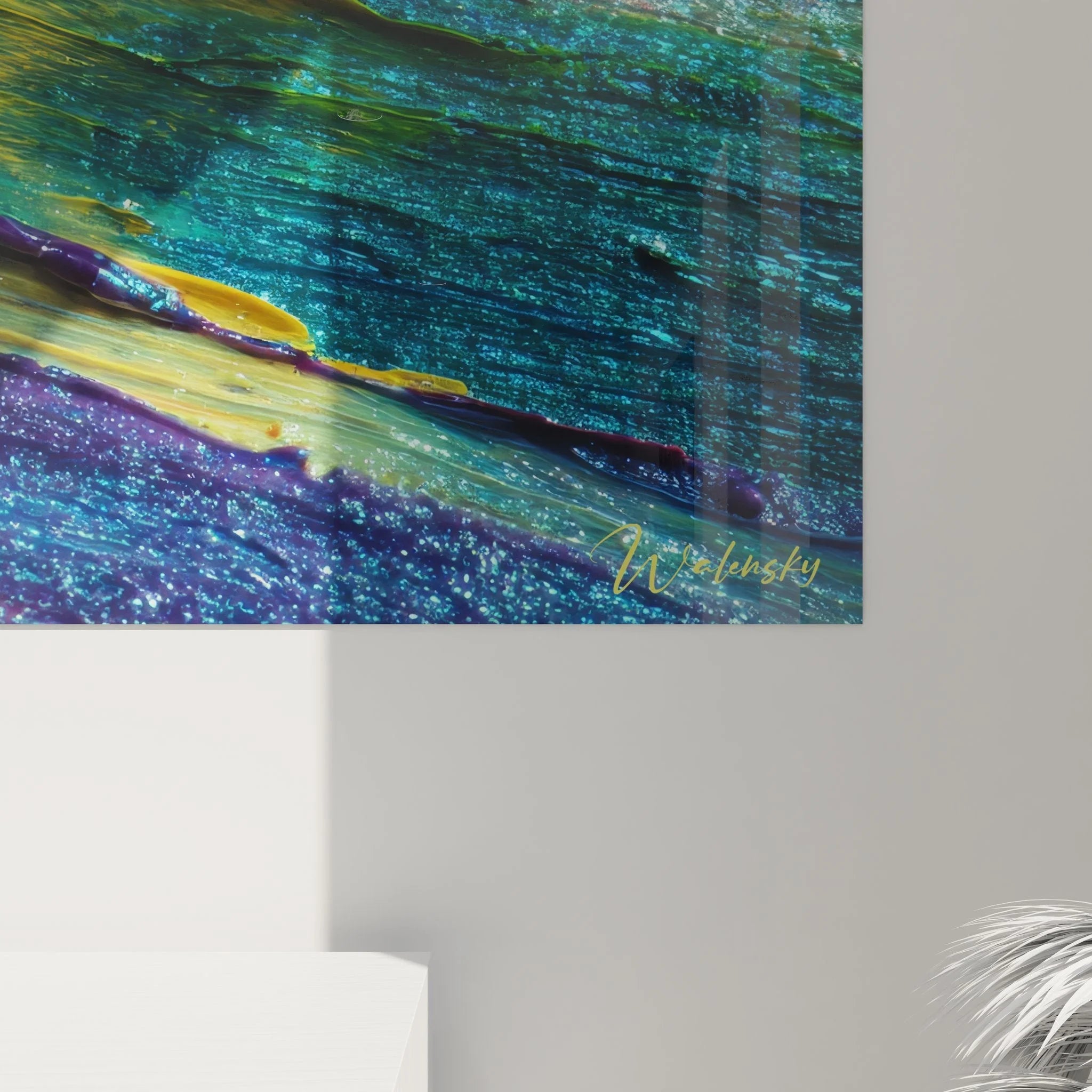 Gesamtansicht Wandbild XXL abstrakte Kunst für moderne Wohnraumgestaltung