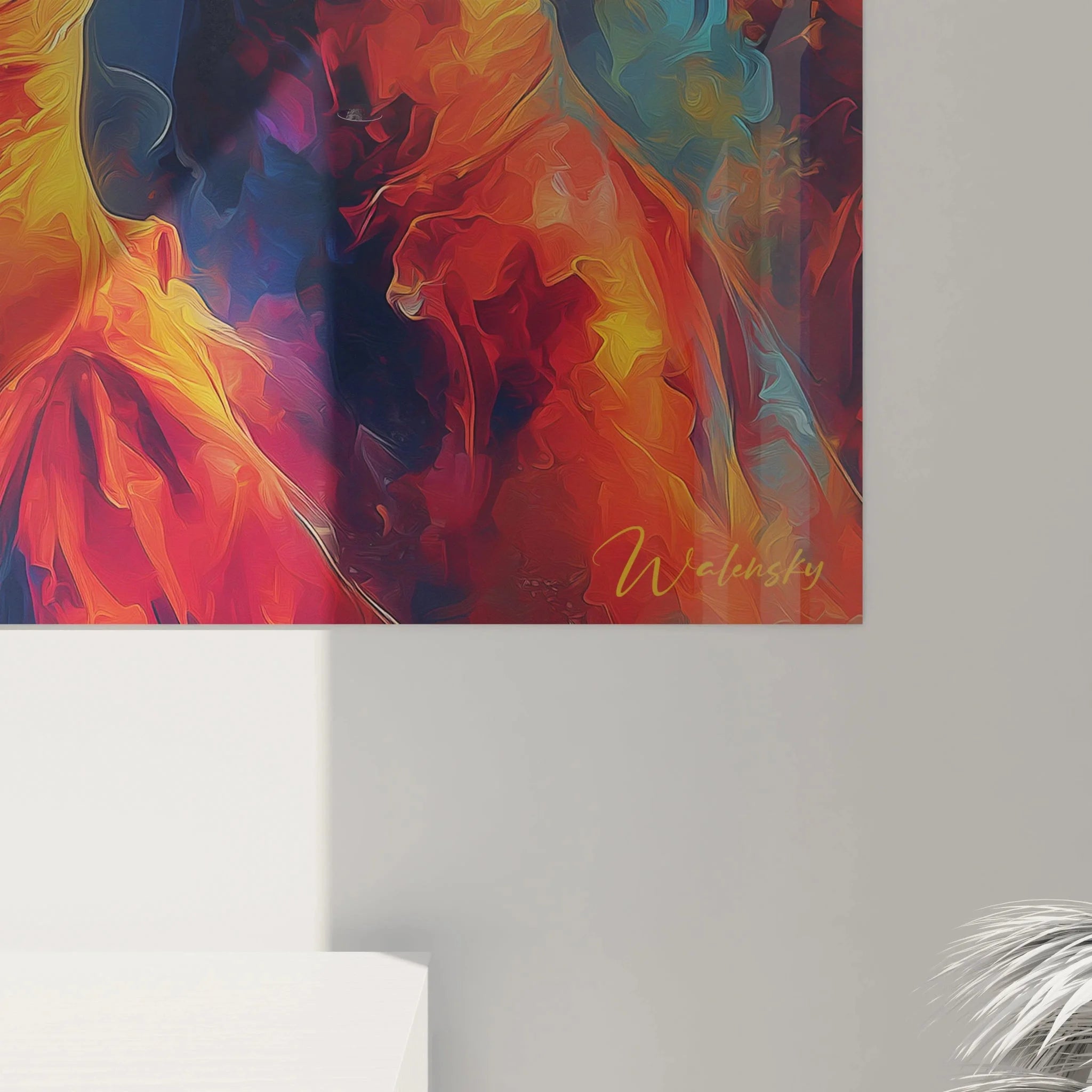 Gesamtansicht Wandbild XXL Afrikanischer Tanz mit tanzenden Frauen Motiv