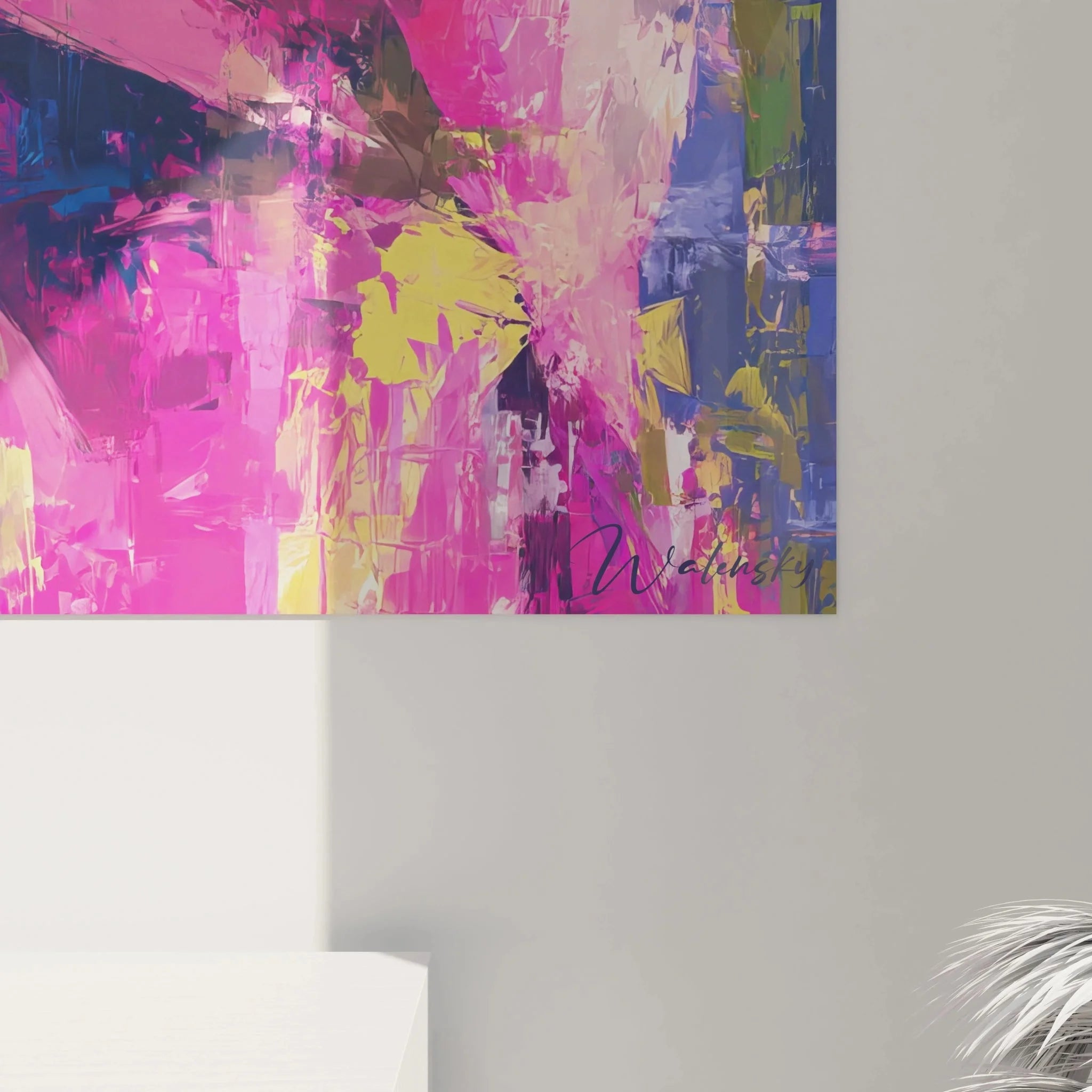 Gesamtansicht Wandbild XXL afroamerikanische Frau im Miami-Style für Wohnraum Dekoration