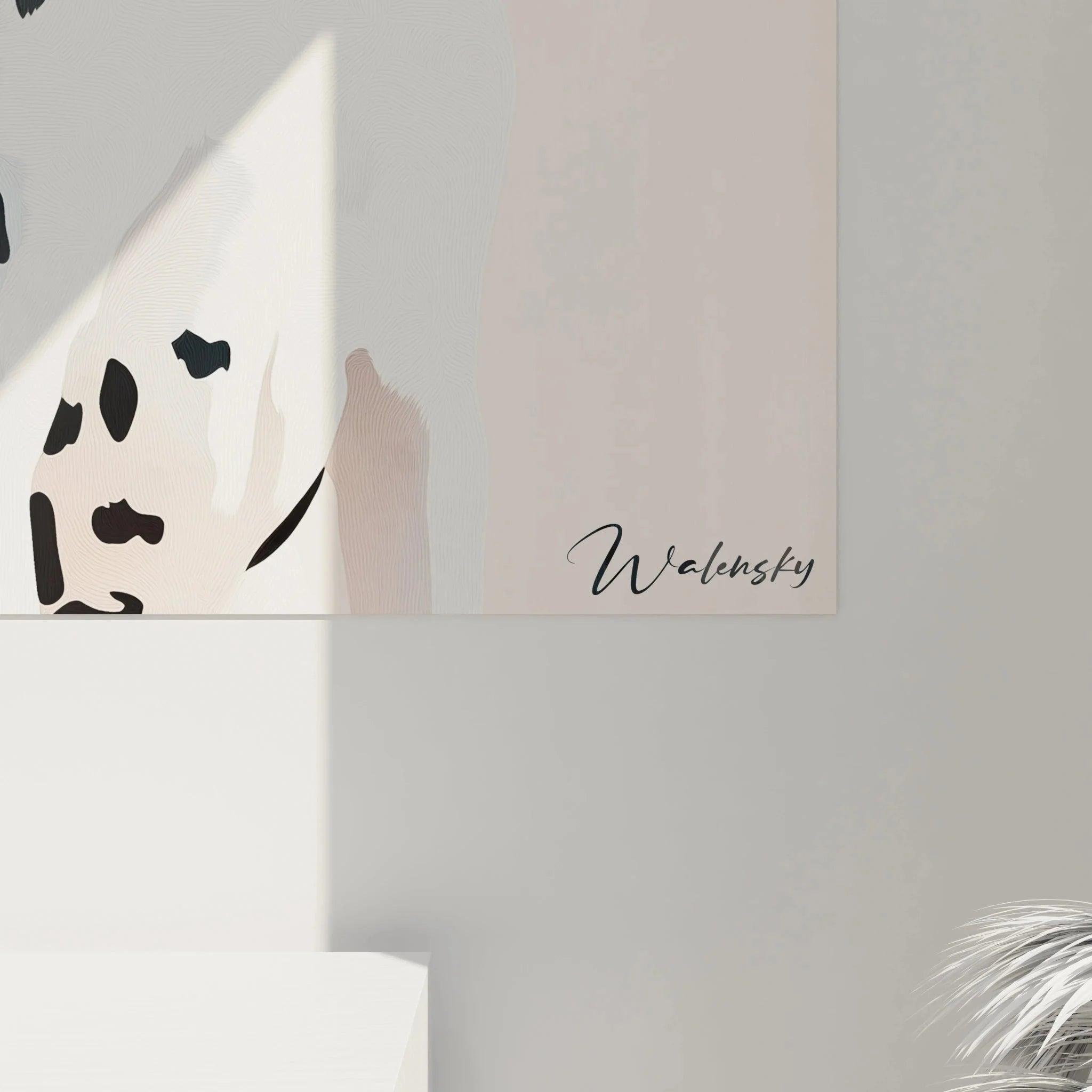 Gesamtansicht Wandbild Dalmatiner XXL als moderne Hundekunst für Wohnraumdekoration