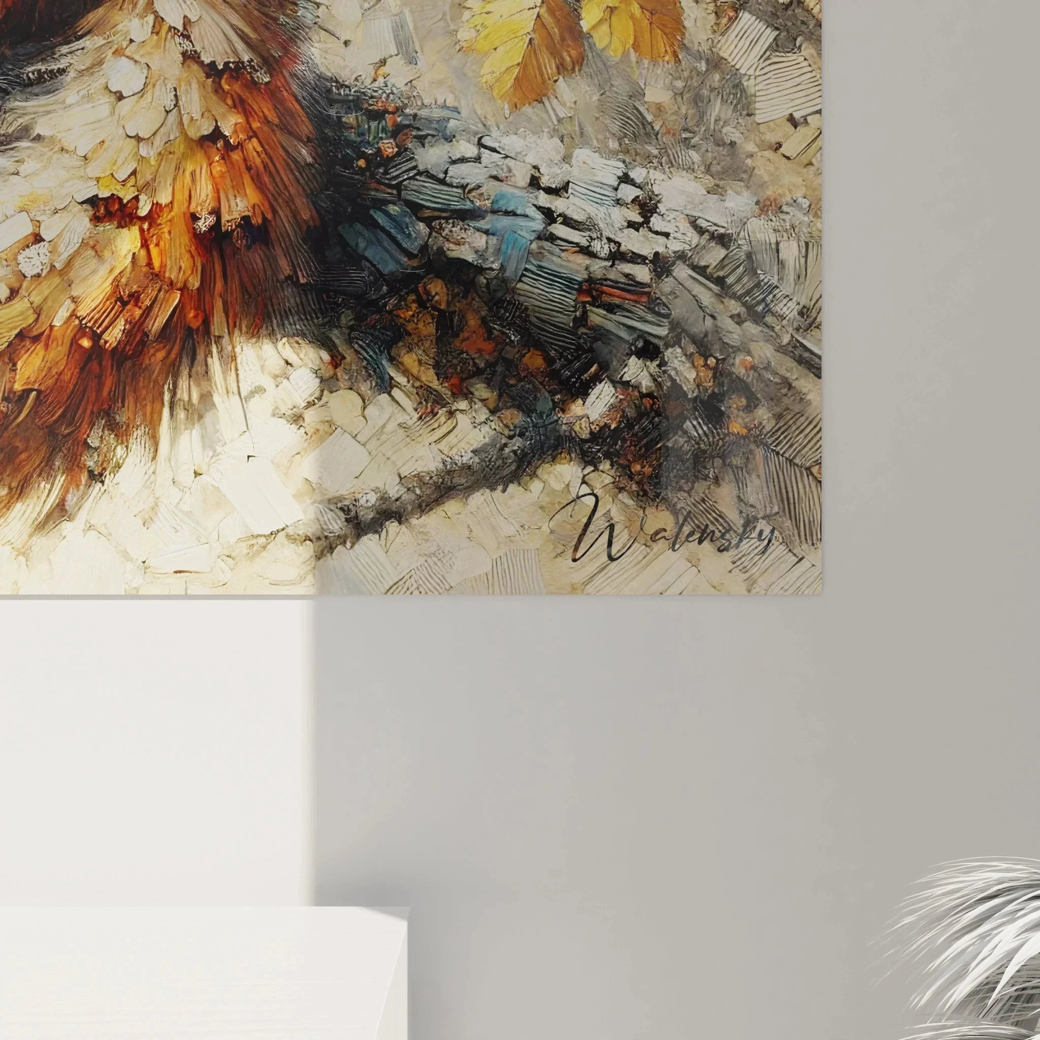 Wandbild XXL Eichhörnchen Gesamtansicht für moderne Wandgestaltung im Herbststil