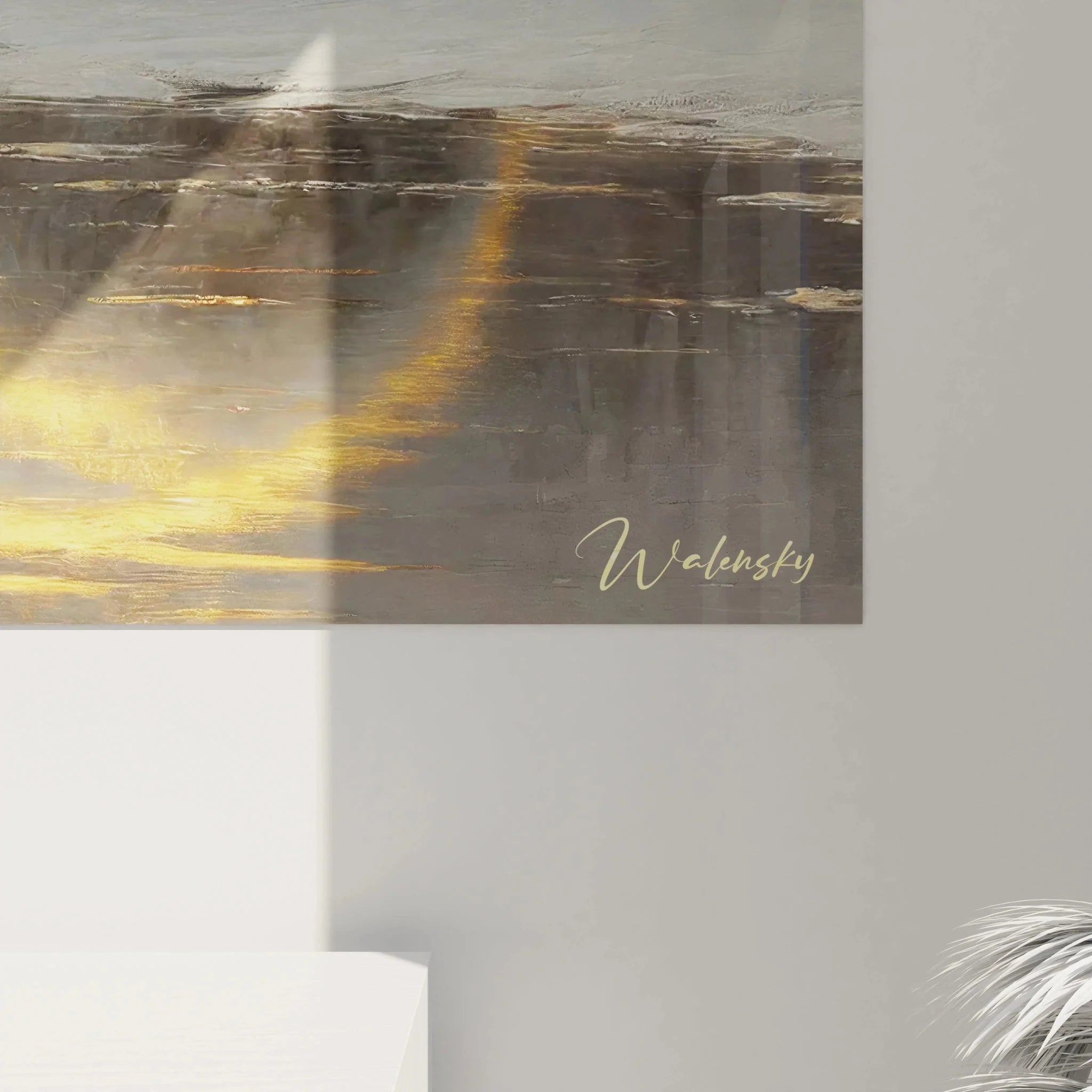 Gesamtansicht Eisbär Wandbild XXL - majestätische Arktis Szene mit Wasser Reflexion