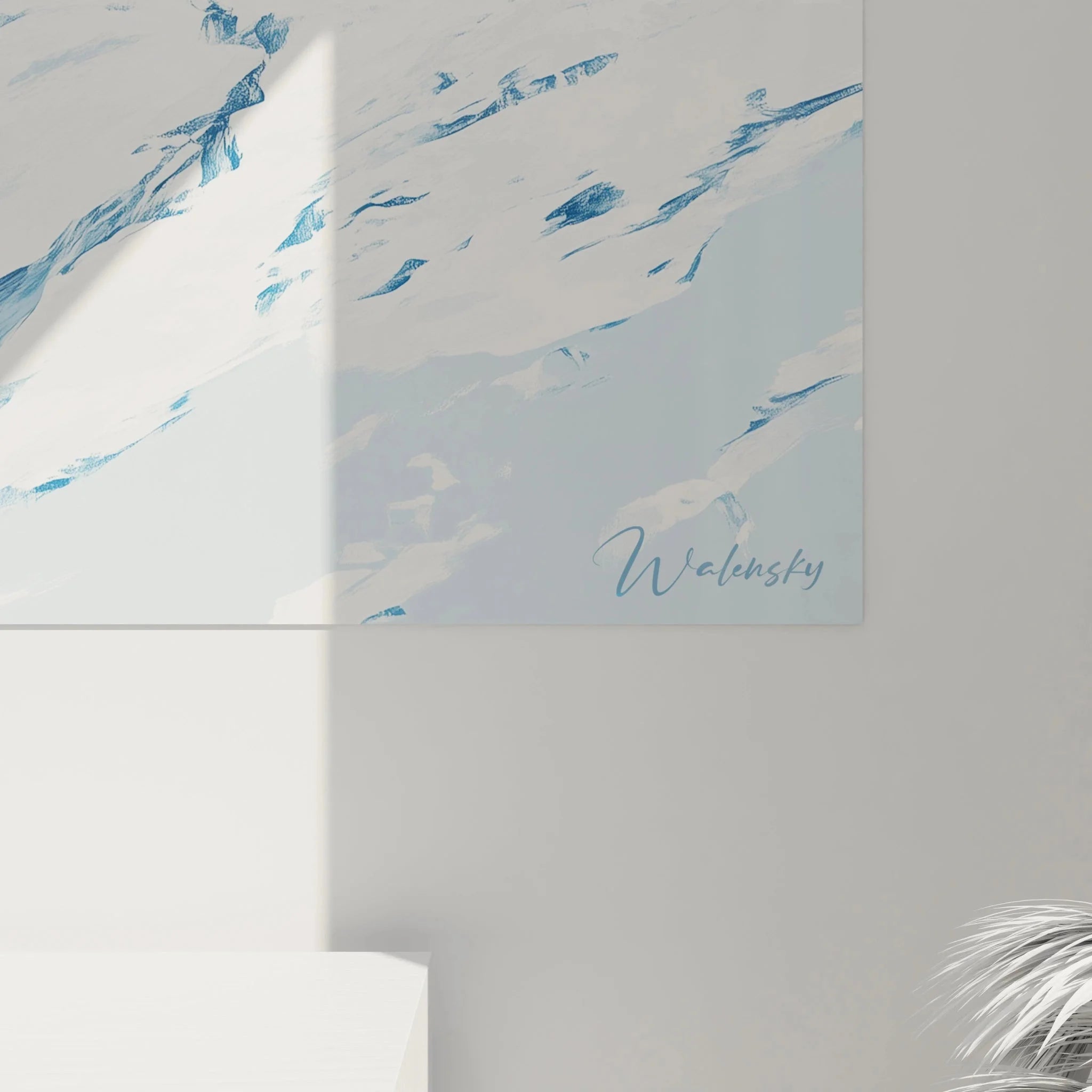 Gesamtansicht Wandbild XXL Eislandschaft - arktischer Gletscherstrom als großformatige Wandkunst