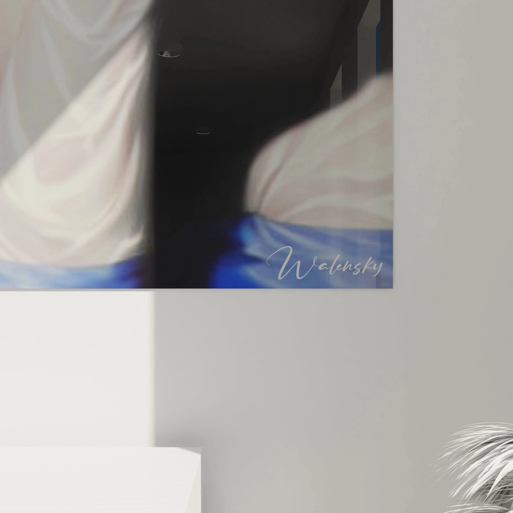 Gesamtansicht Wandbild XXL hyperrealistische Darstellung Frau Wellness Selbstfürsorge Moment