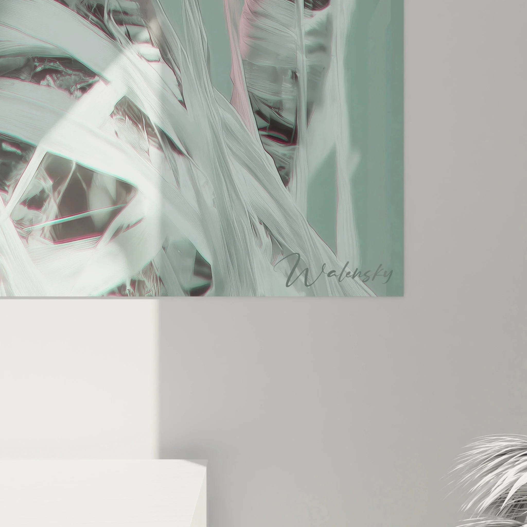 Gesamtansicht Wandbild XXL Männliche Eleganz mit Bandagen-Motiv als moderne Kunstdekoration für Wohnräume