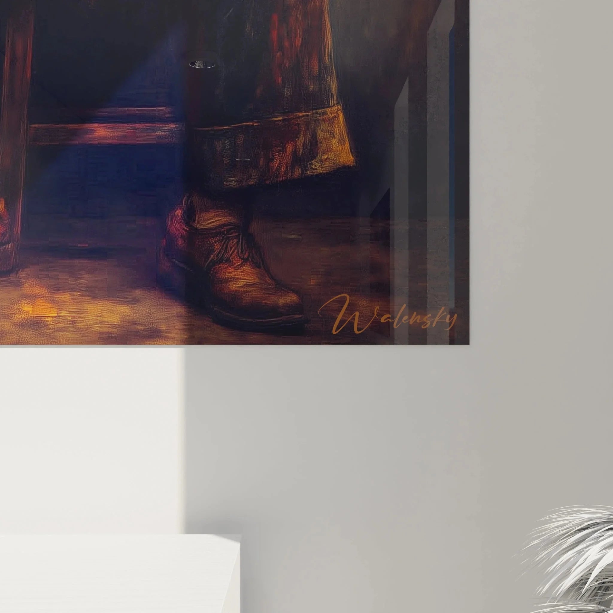 Wandbild XXL Mann Herzballons Gesamtansicht romantische Valentinstag Wandkunst Premium