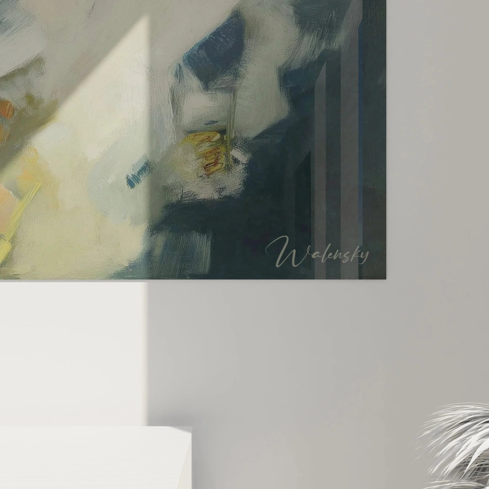 Gesamtansicht Wandbild XXL Nachtleben im Dadaismus Stil als moderne Kunstdruck Wanddekoration für Wohnraum