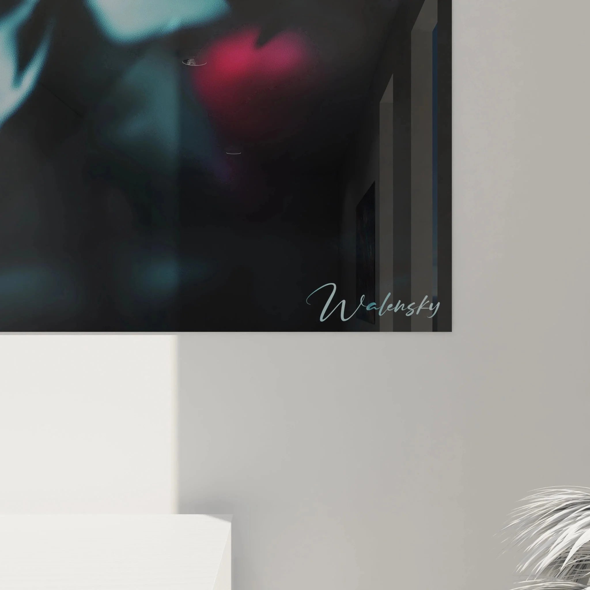 Wandbild XXL Pfingstrose Gesamtansicht rosa Blume dunkler Hintergrund