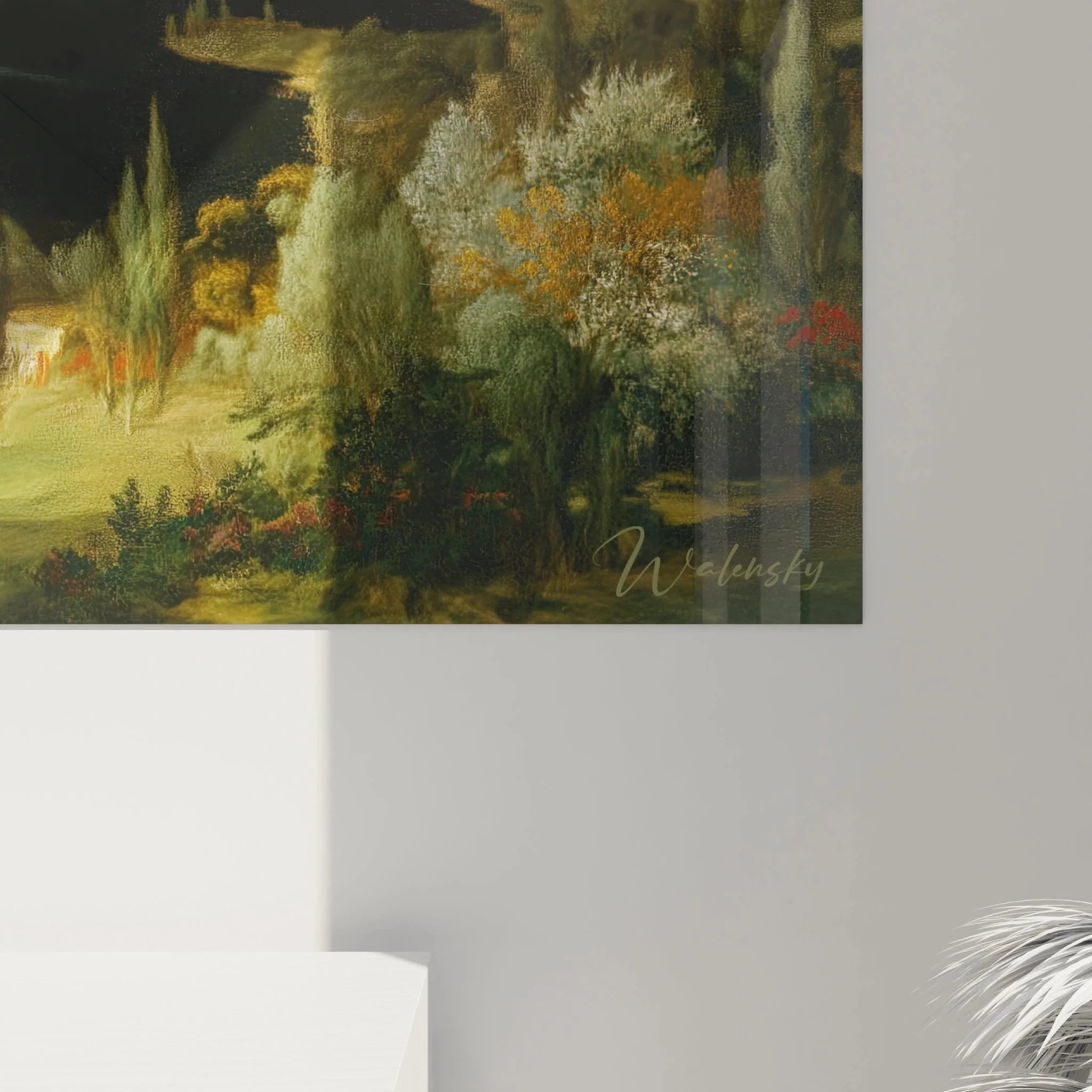 Gesamtansicht Wandbild XXL arkadische Landschaft Vesuv für repräsentative Raumgestaltung