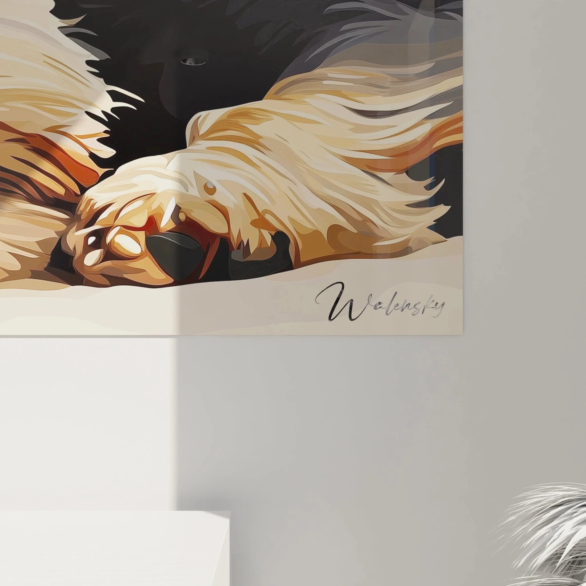 Gesamtansicht Yorkshire Terrier Wandbild XXL - dekorative Hundekunst für moderne Wohnräume