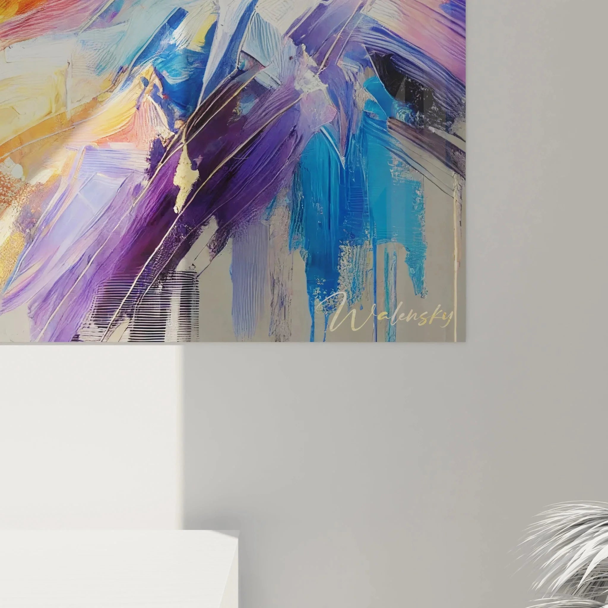 Komplettansicht Wandbild Fauvismus Frauenporträt als moderne Expressionismus Wandkunst