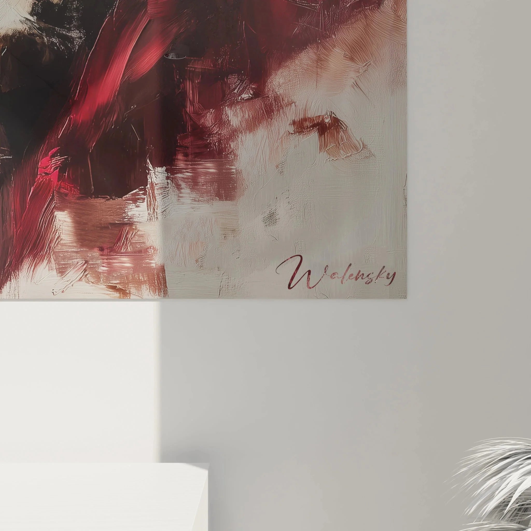 Gesamtansicht Weihnachtsbild XXL mit nostalgischem Weihnachtsmann Motiv als hochwertige Wanddekoration