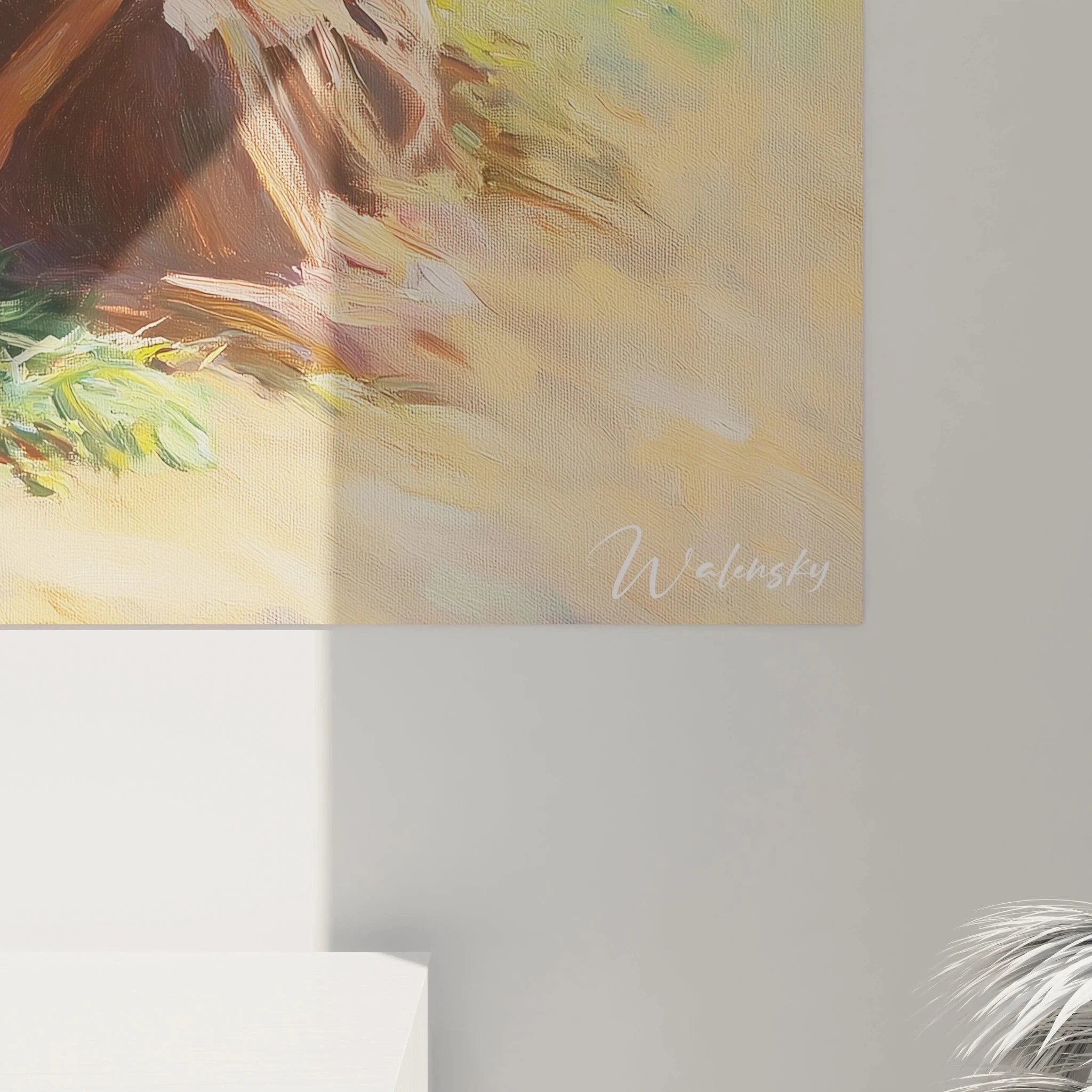 Gesamtansicht XXL Wandbild Gärtnerin Gewächshaus - Impressionismus Kunstwerk Pissarro