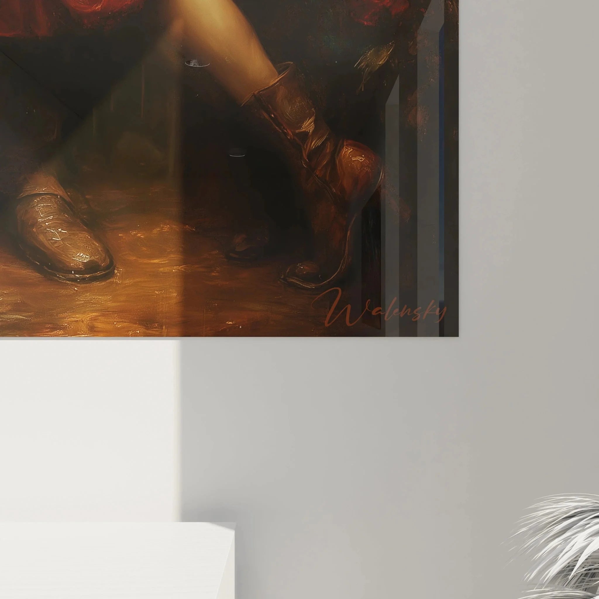 Gesamtansicht Wandbild XXL Liebespaar in romantischer Rosenumgebung Valentinstag