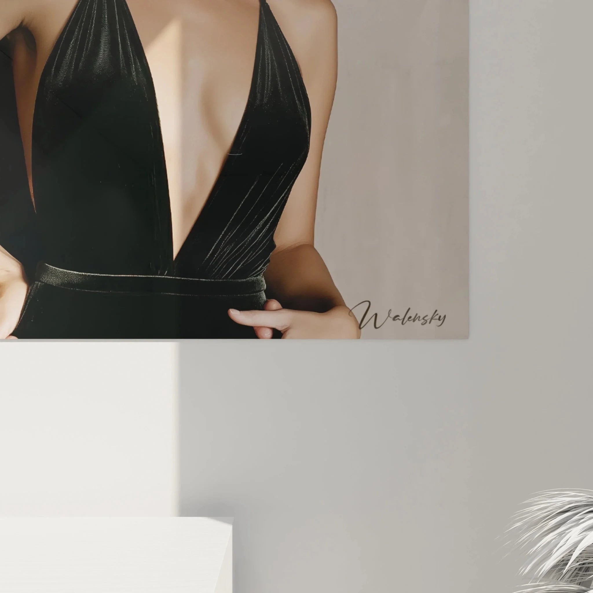 Gesamtansicht Wandbild XXL elegantes Paar, moderne Wanddekoration für stilvolle Wohnräume in Premiumqualität